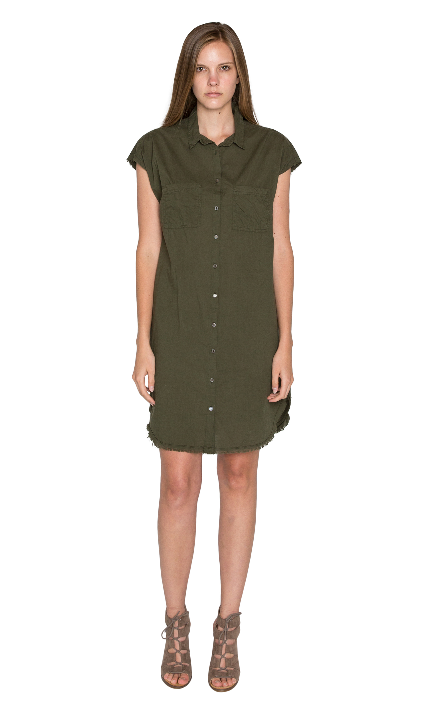 Velvet by Graham & Spencer Women's Cotton Poplin Shortsleeve Shirtdress