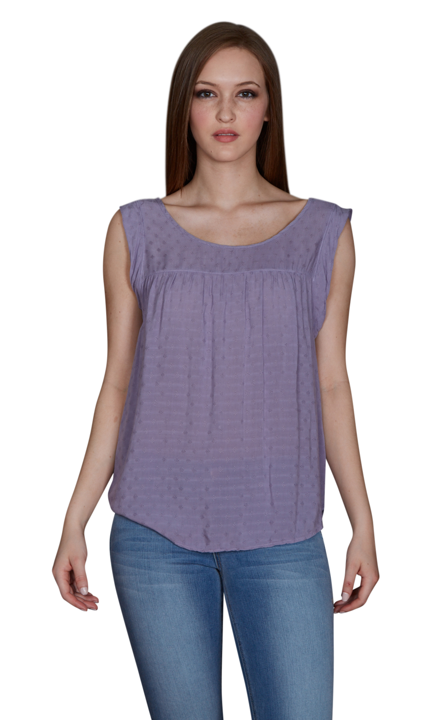 Velvet by Graham & Spencer Anatasia Dobby Challis Top - Picture 2 of 7