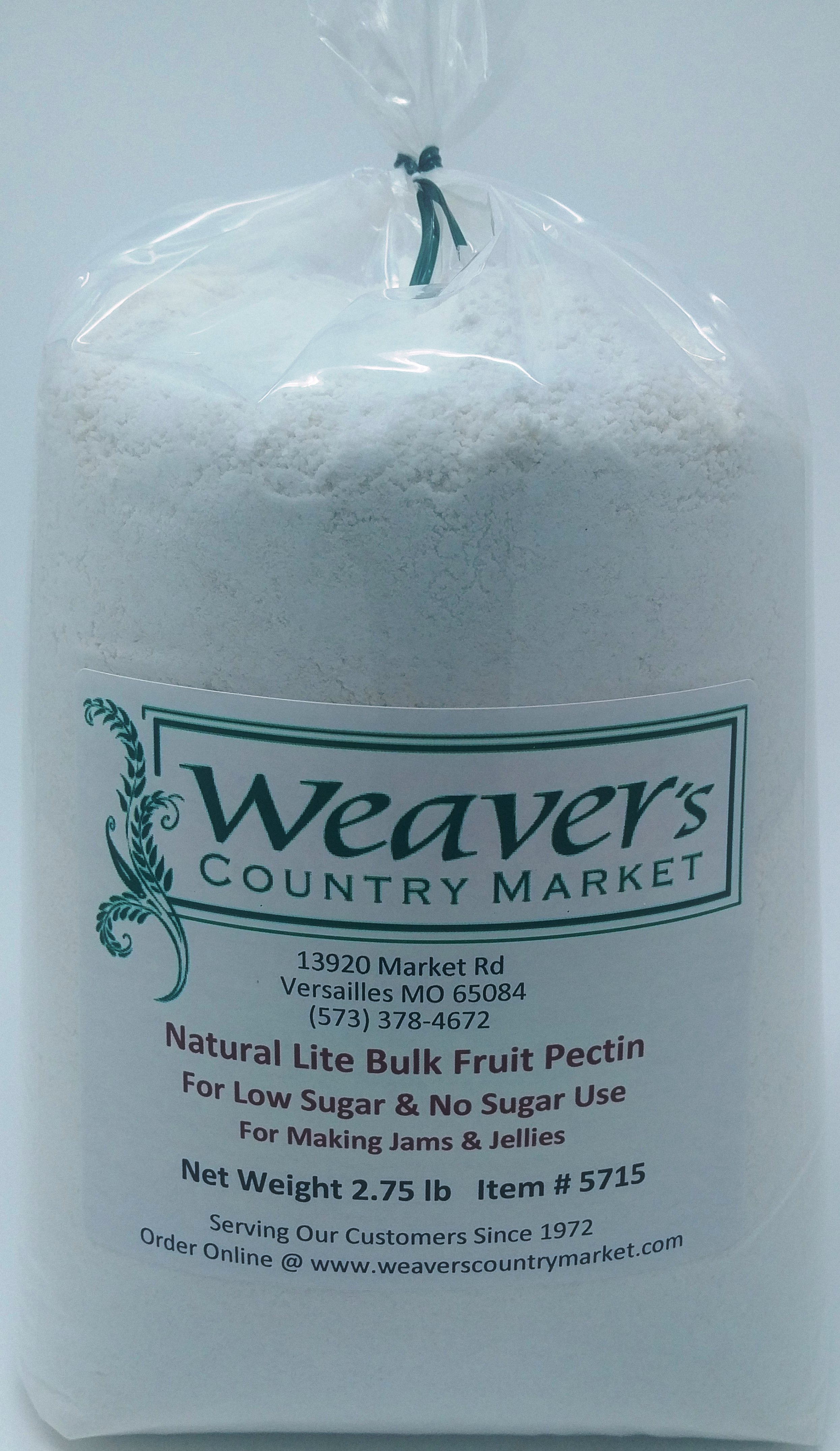 Weaver’s Country Market All Natural Lite Bulk Fruit Pectin For Low&No Sugar Use