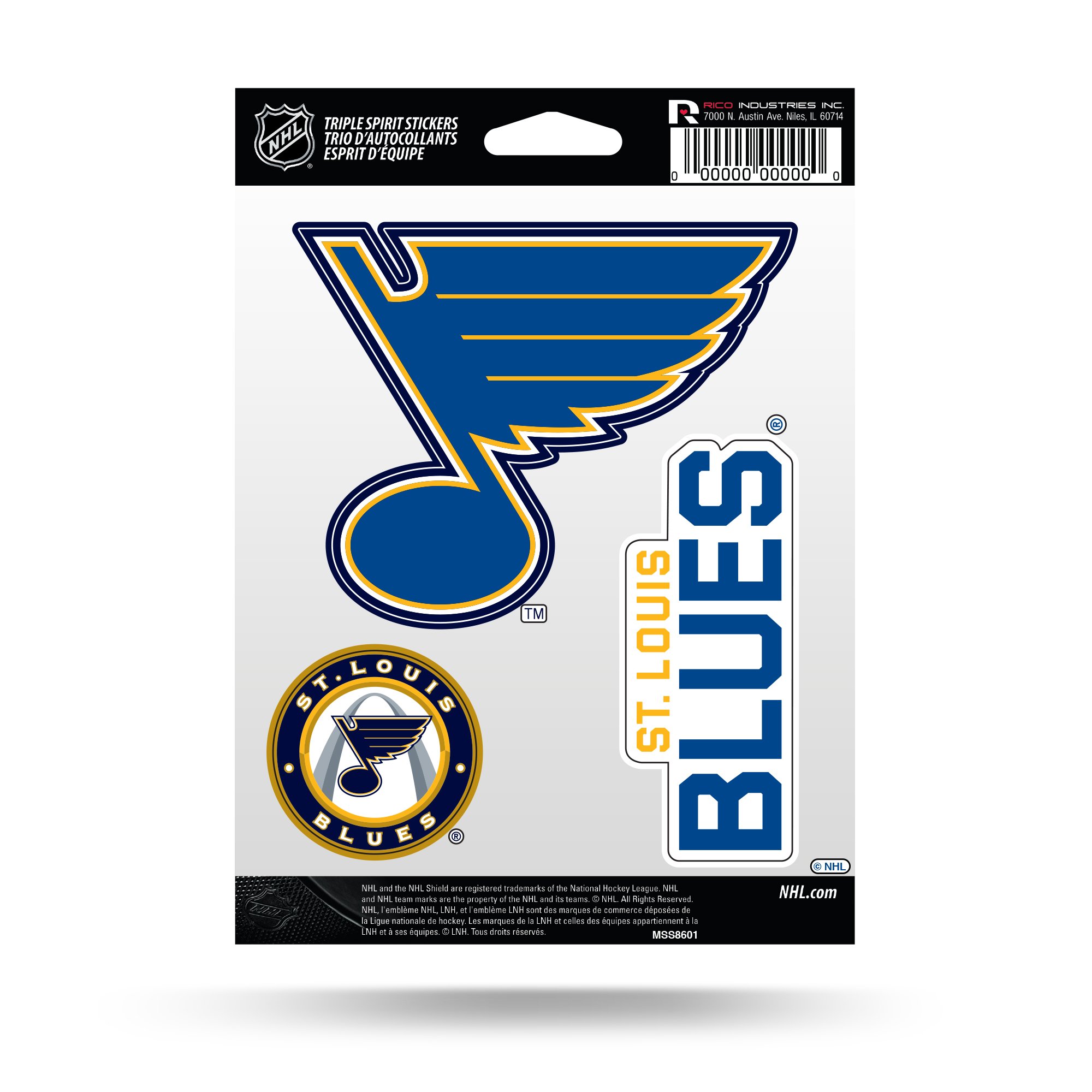 NHL Triple Spirit Sticker St. Louis Blues 767345313850 | eBay