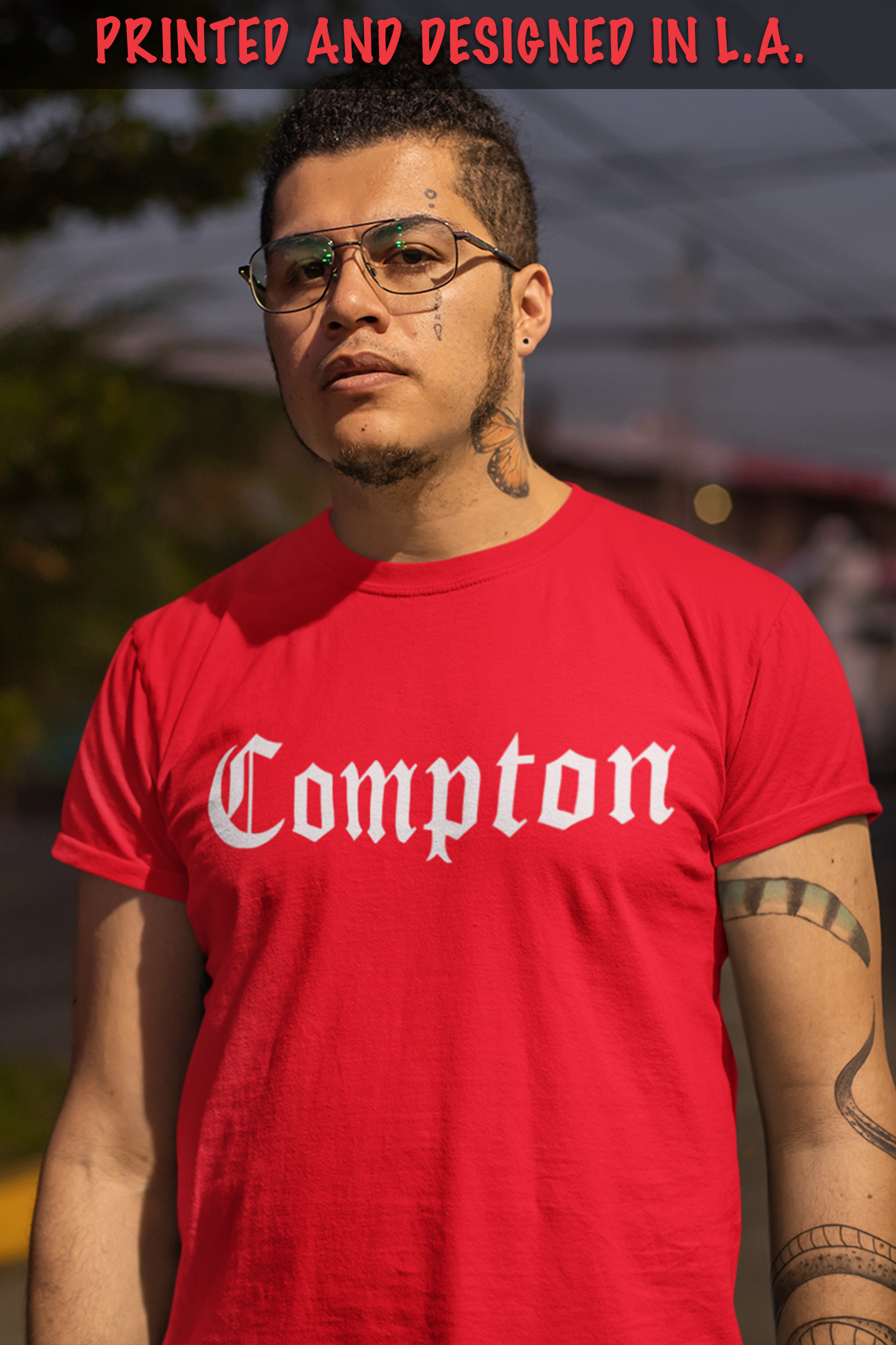 ShirtBANC City of Compton California Mens Shirt, Cali True West, S-3XL