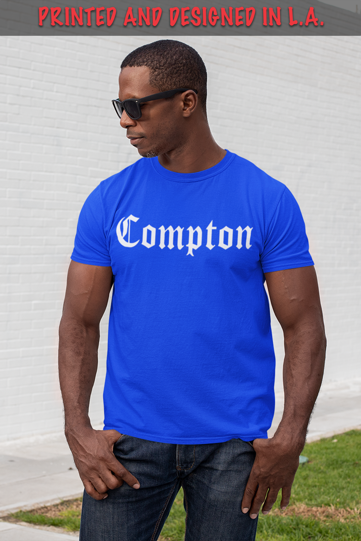 ShirtBANC City of Compton California Mens Shirt, Cali True West, S-3XL