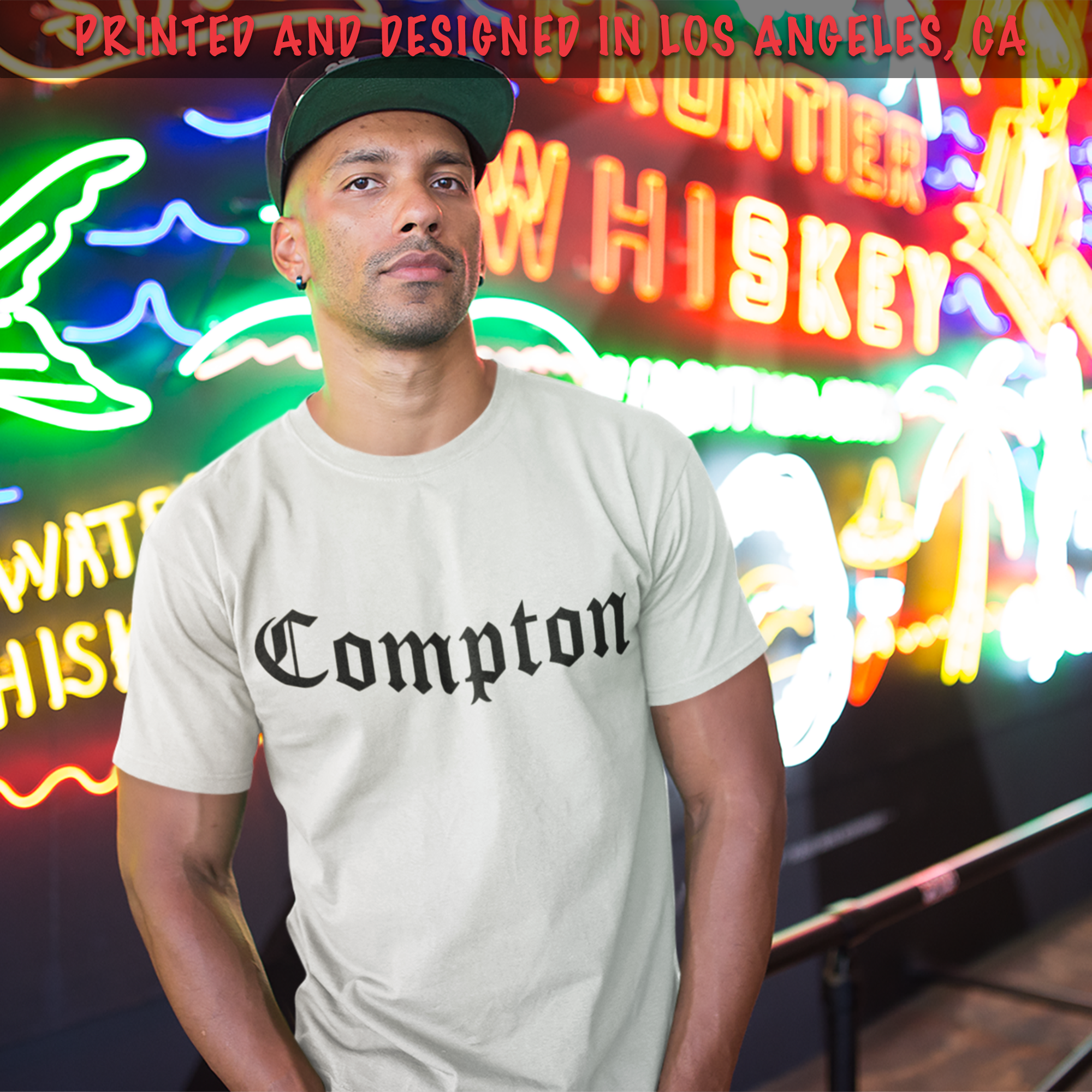 ShirtBANC City of Compton California Mens Shirt, Cali True West, S-3XL