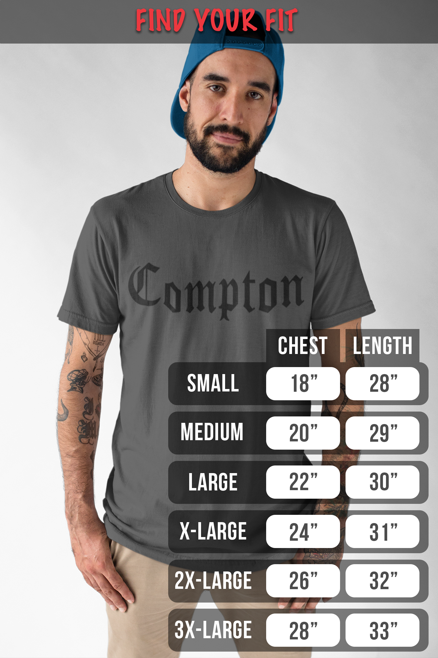 ShirtBANC City of Compton California Mens Shirt, Cali True West, S-3XL