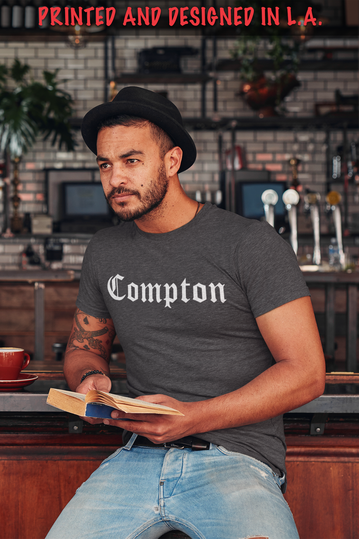 ShirtBANC City of Compton California Mens Shirt, Cali True West, S-3XL