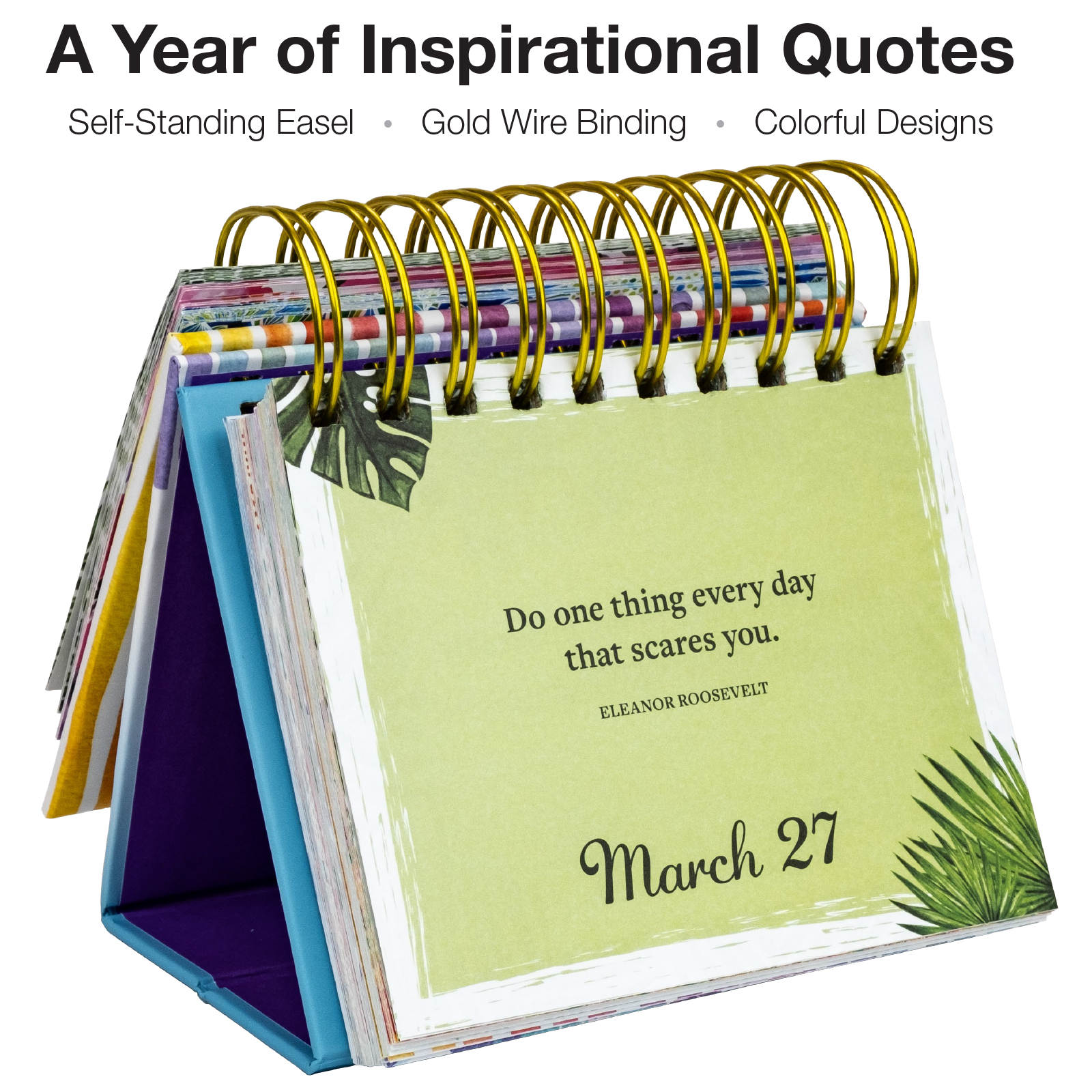 Motivational & Inspirational Perpetual Daily Flip Calendar Assorted