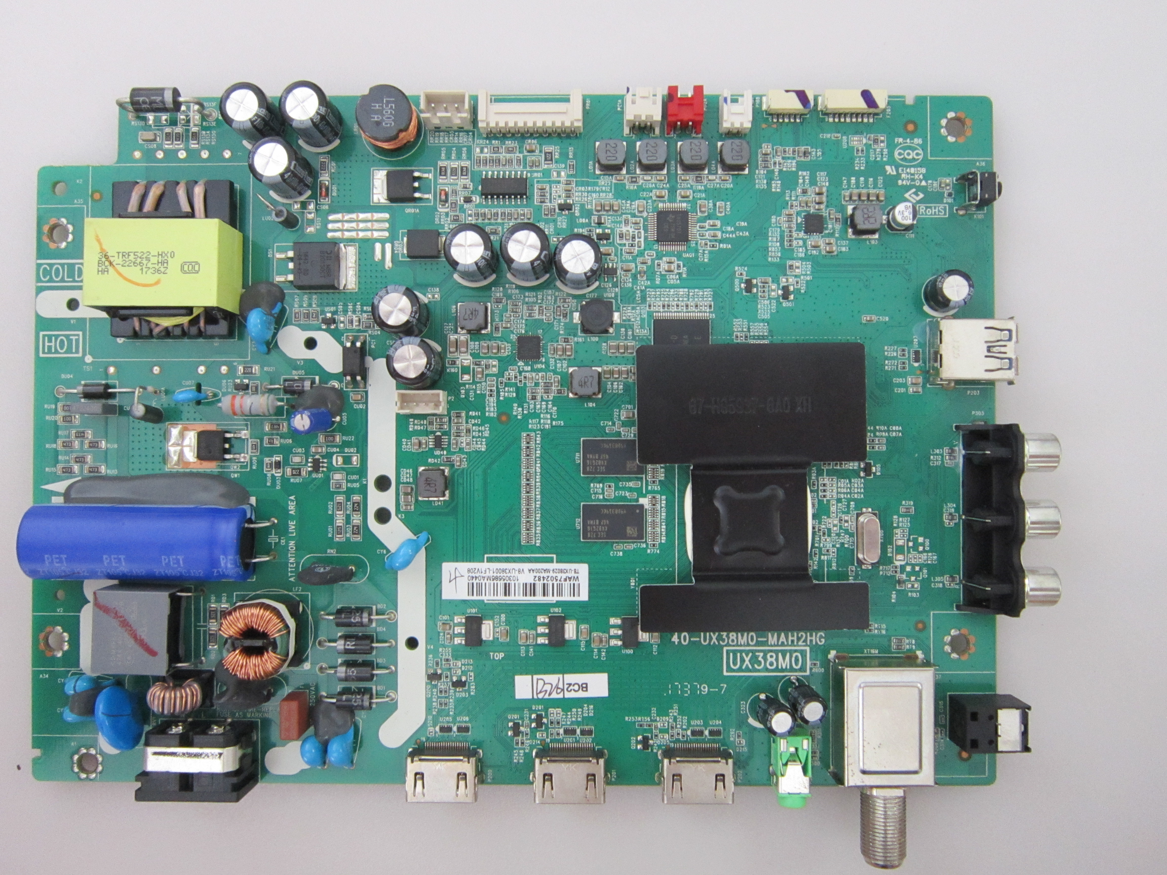Insignia NS32DR310NA17 Main Board (40UX380M0MAH2HG) T8UX38029MA20