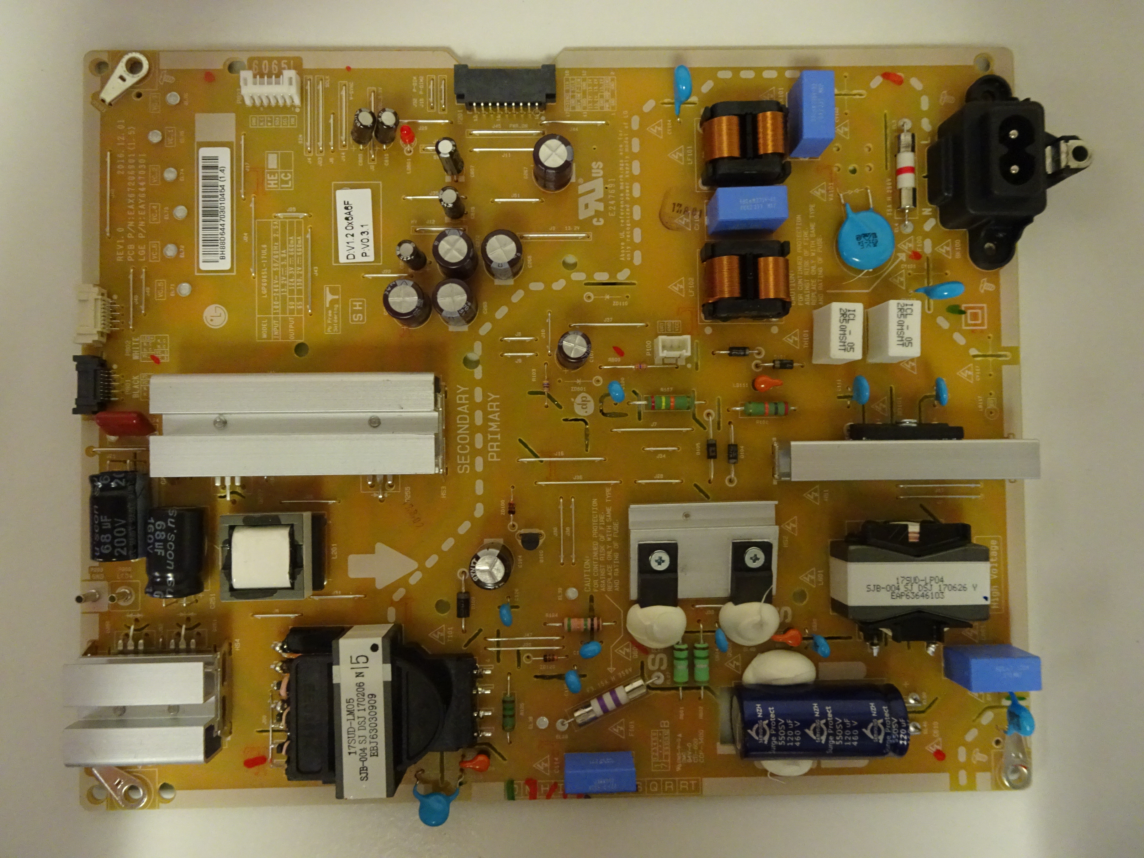 Carte D’alimentation LG TV 65LX570H – EAX66163101 / EAY63689201