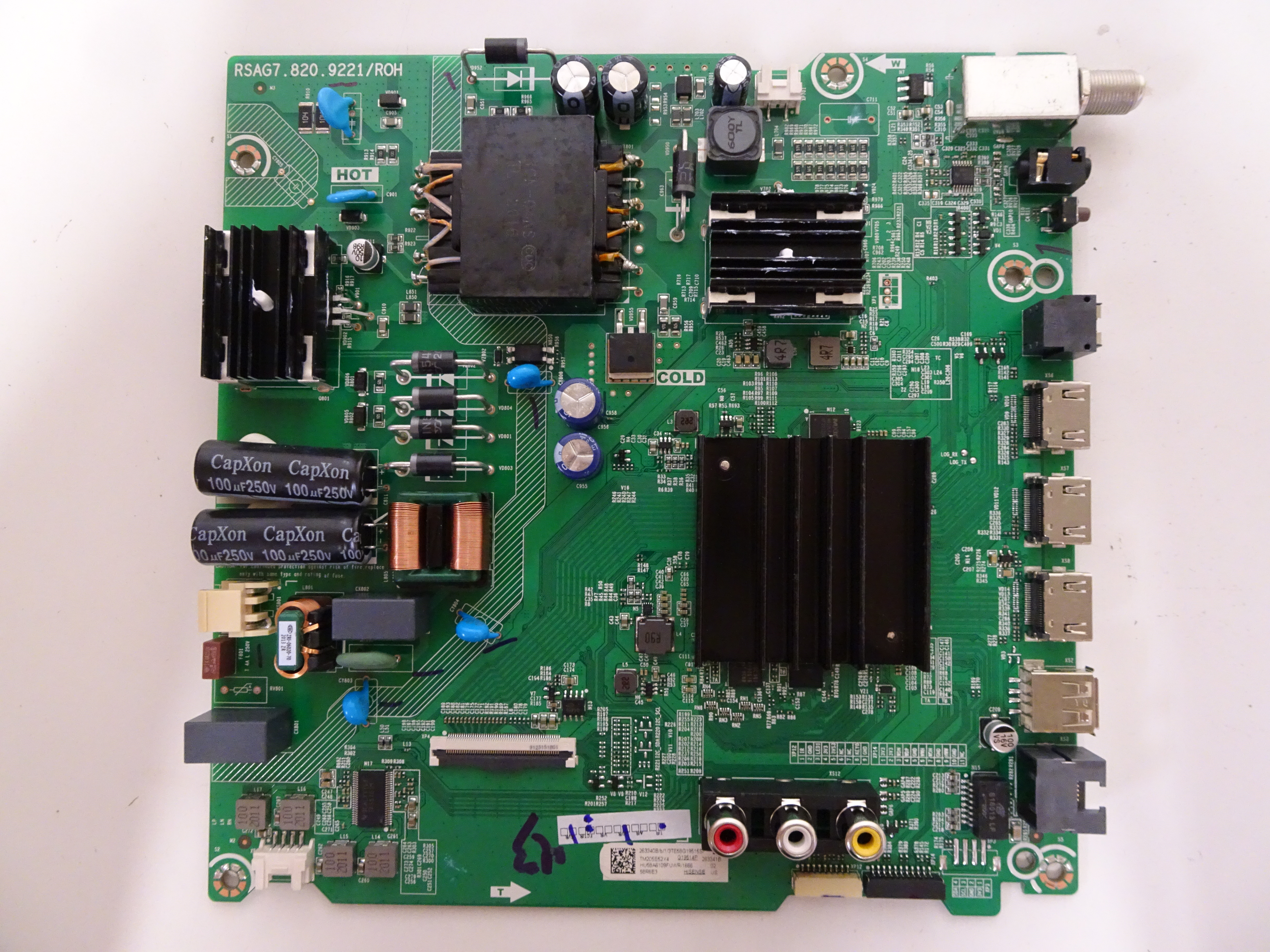 Hisense 58R6E3 Main Board (263341B, RSAG7.820.9221/ROH) 263340B | eBay