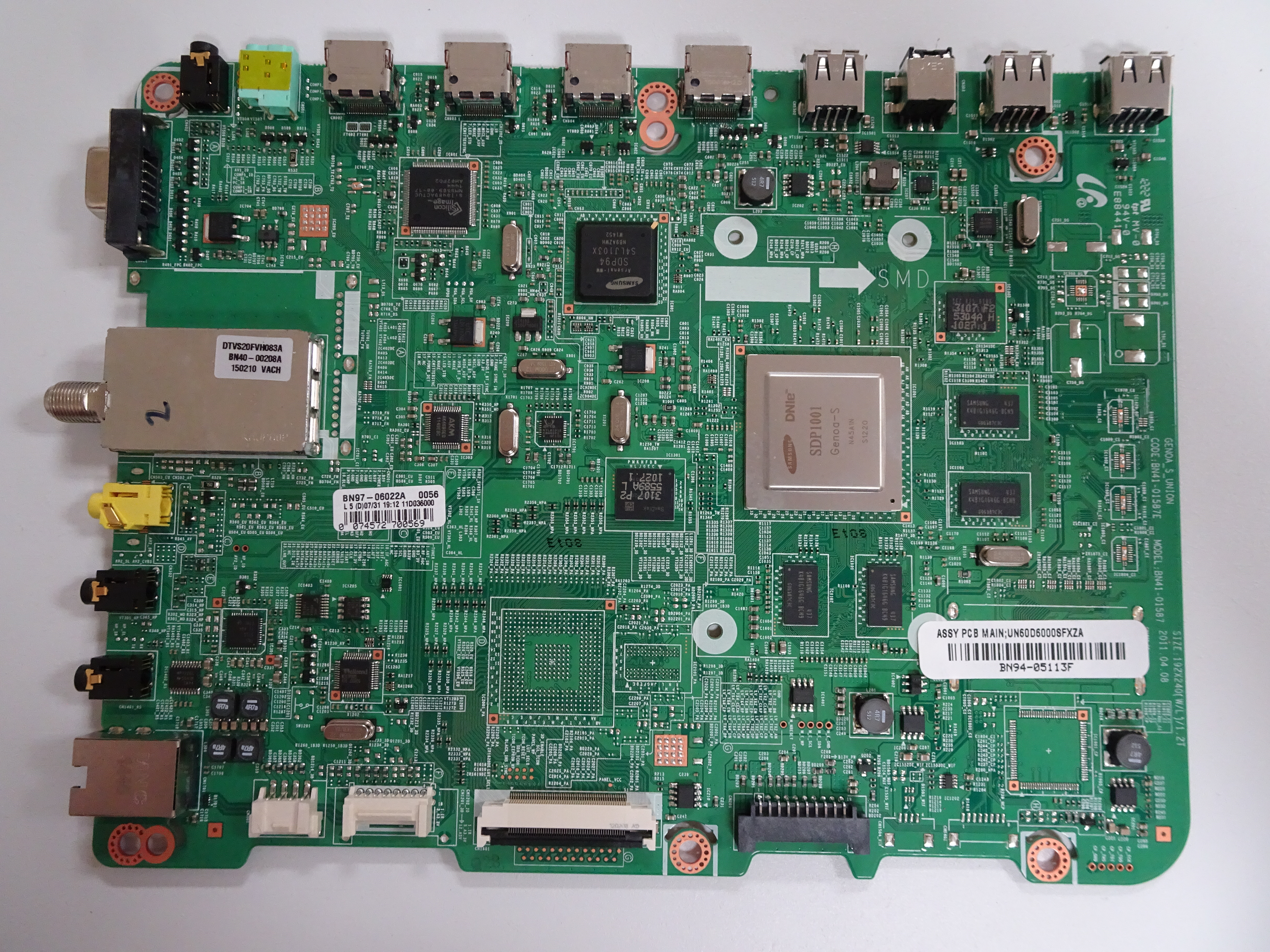 Samsung UN60D6000SFXZA Main Board BN94-05113F | eBay