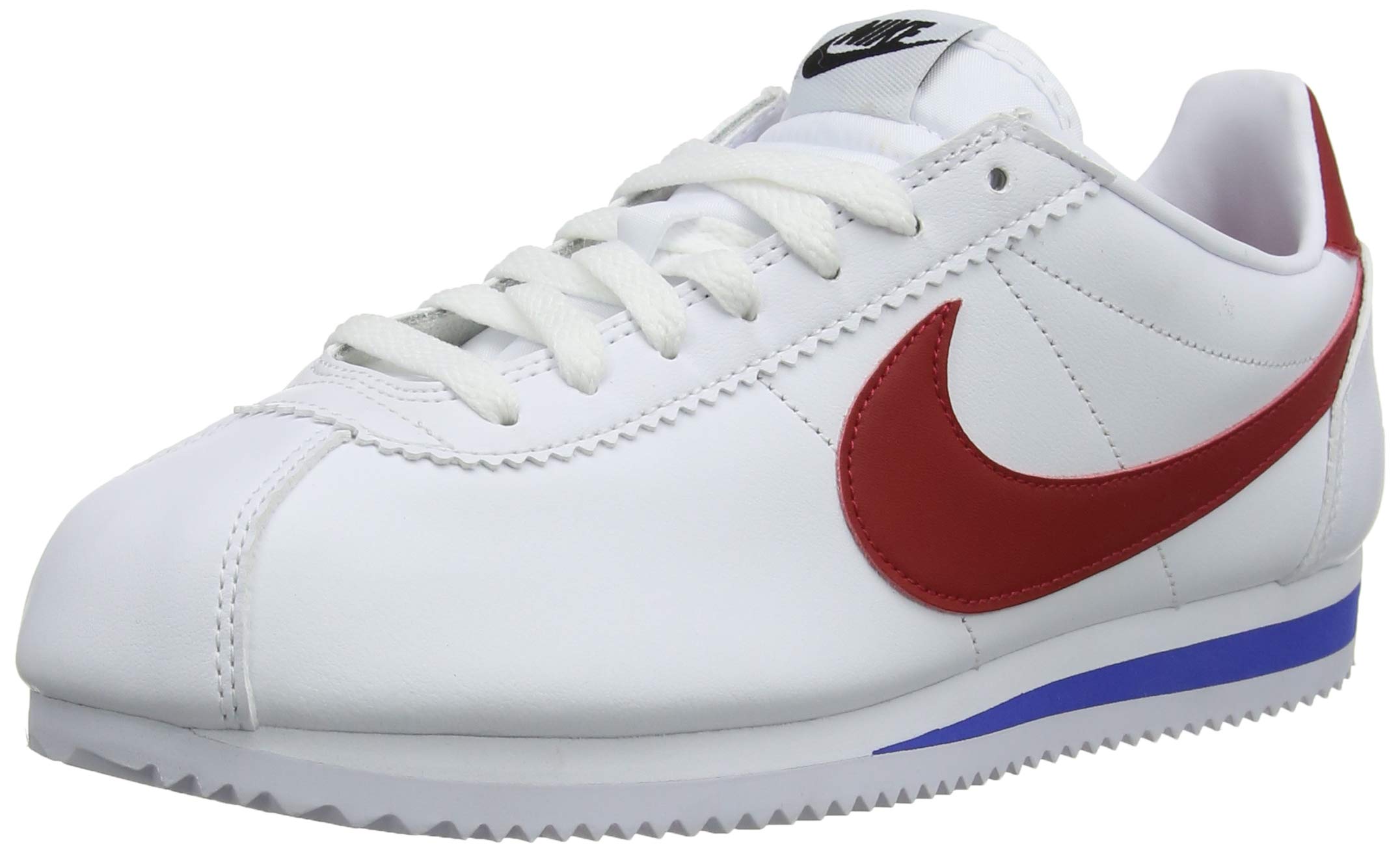 nike cortez leather trainers in white