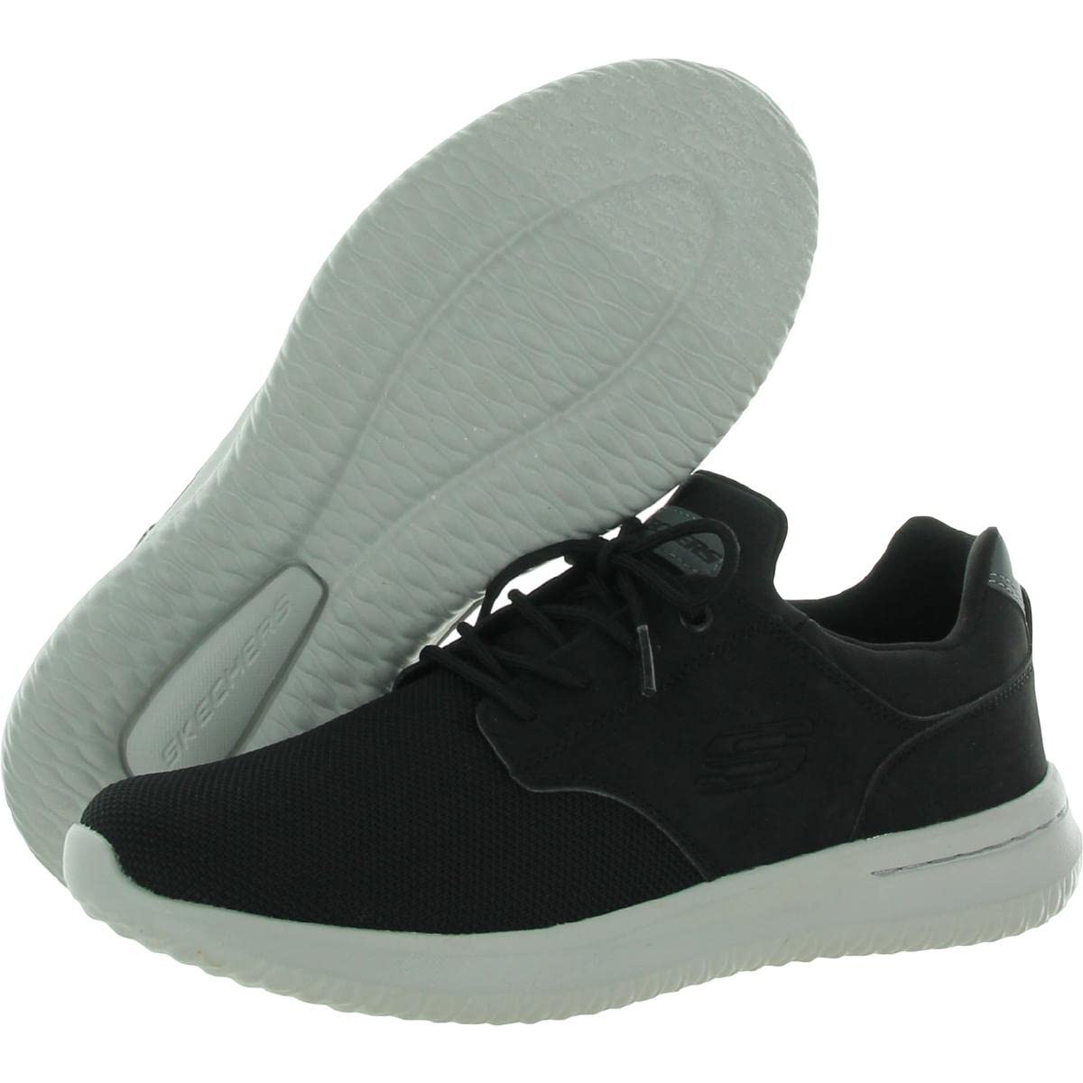 Skechers USA Men's Delson 2.0 Weslo Knitted with Laces Slip