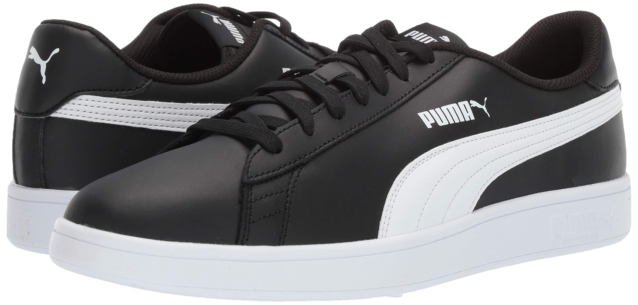 PUMA Men's Smash V2 Casual Sneaker - White or Black Mens Tennis Shoes ...