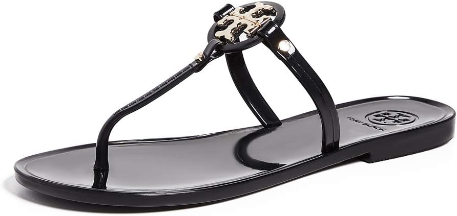PANTOFOLA D’ORO Sandali infradito donna Tory Burch pelle di vitello metallo mugnaio
