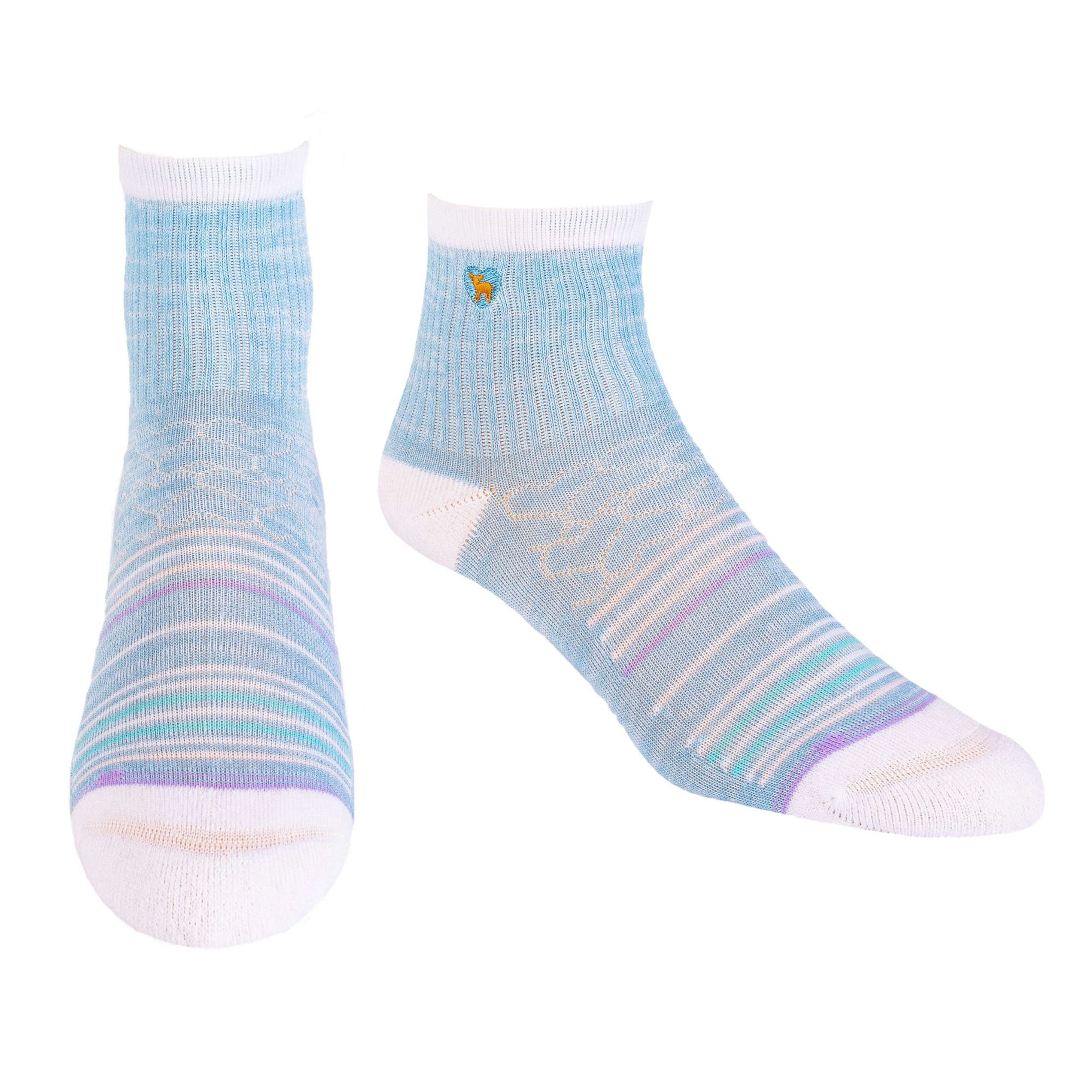 Pudus Bamboo Everyday Quarter Crew Socks | Moisture Wicking | Breathable |