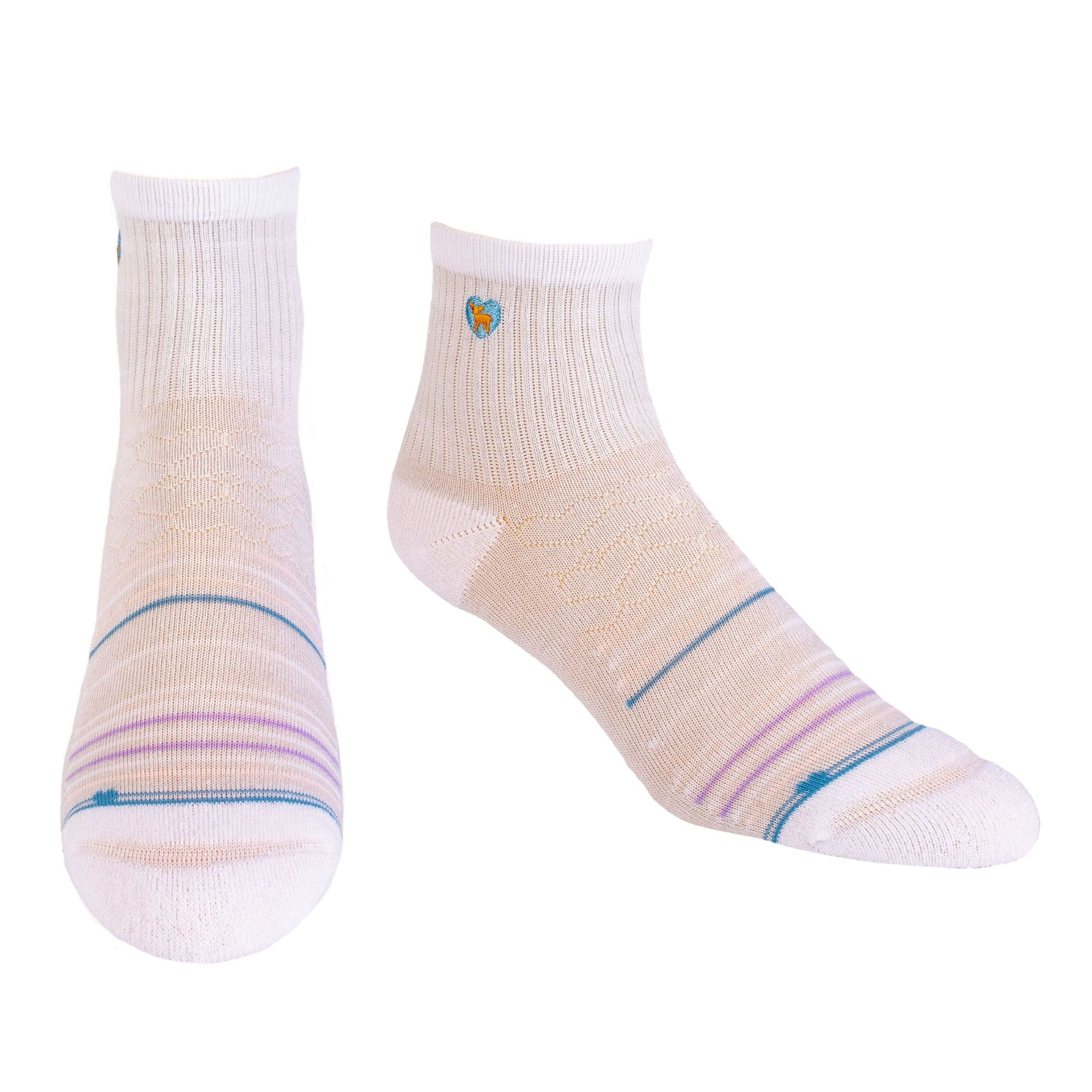 Pudus Bamboo Everyday Quarter Crew Socks | Moisture Wicking | Breathable |