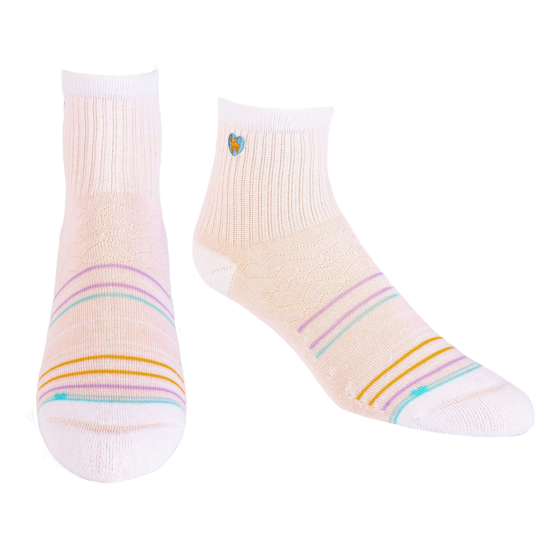 Pudus Bamboo Everyday Quarter Crew Socks | Moisture Wicking | Breathable |