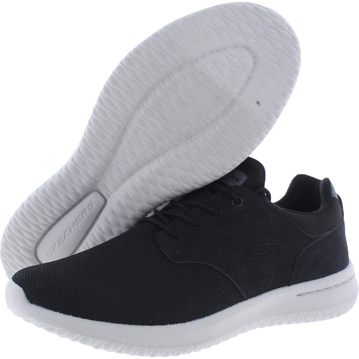 Skechers USA Men's Delson 2.0 Weslo Knitted with Laces Slip