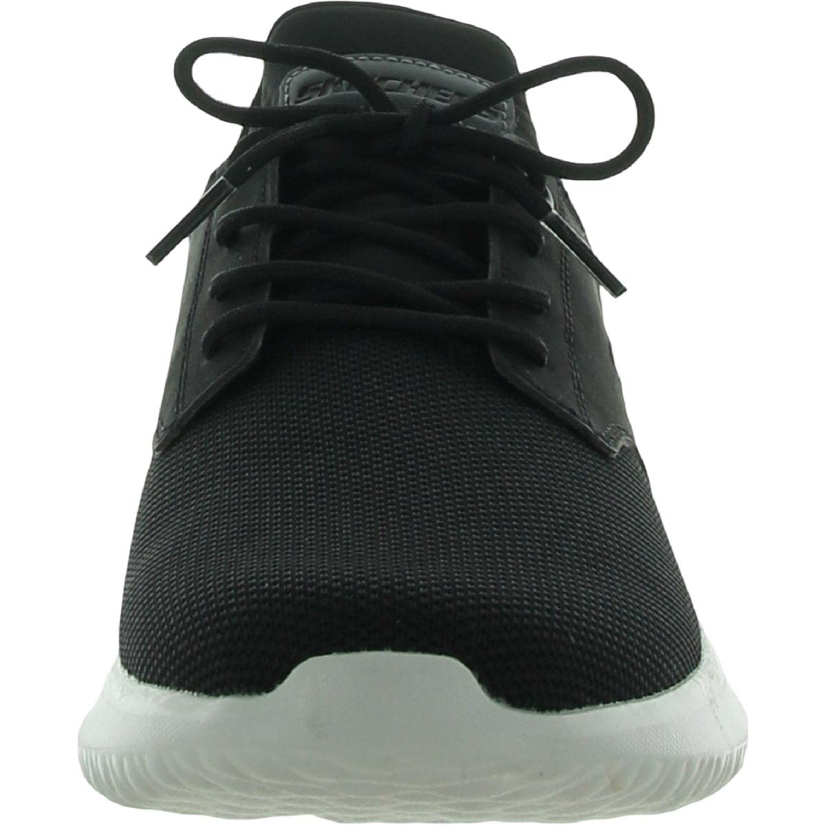 Skechers SIZE 1O BLACK Men\'s Delson Knitted w/ Laces Slip On Air Cooled Comfort Skechers “Delson” Men main image 3