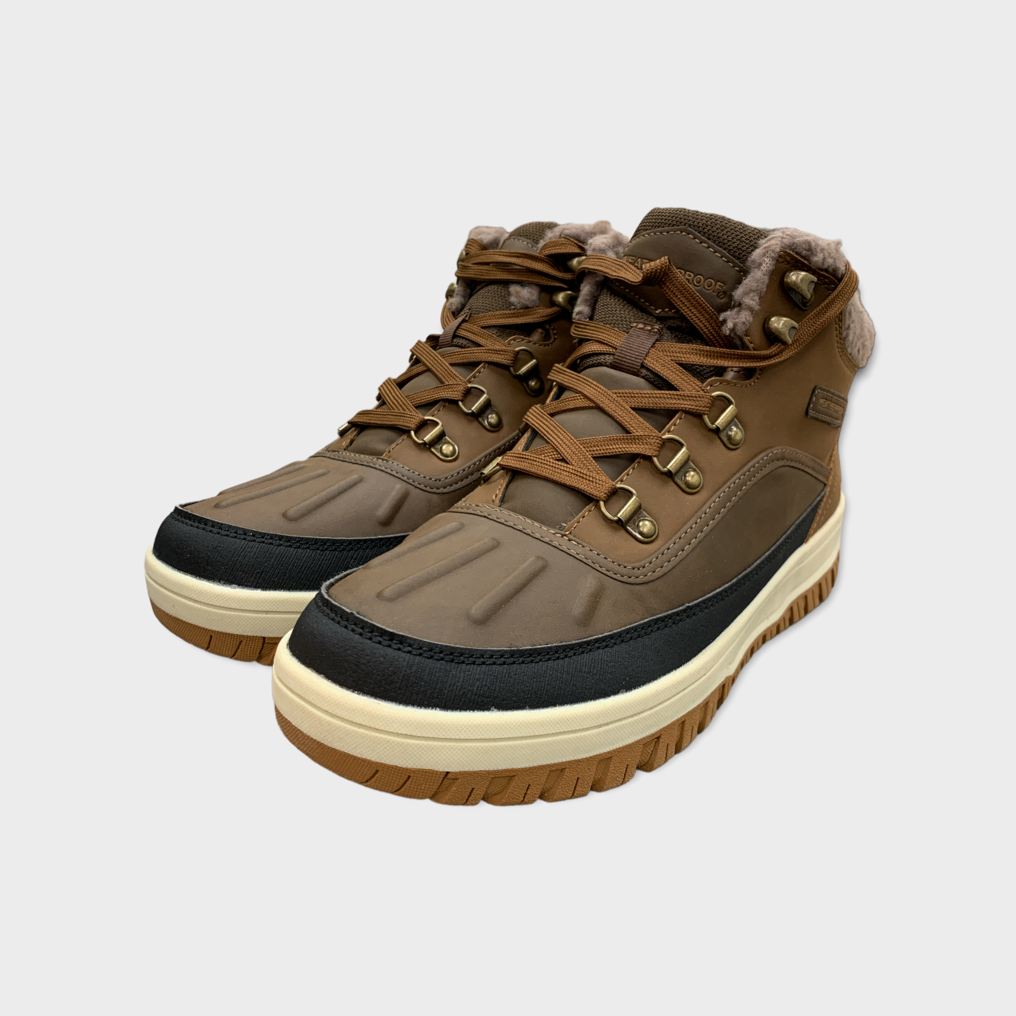 Weatherproof Slope Memory Foam Men's Sneaker Boots Knit Collar - Winter Sneaker - Picture 9 of 13