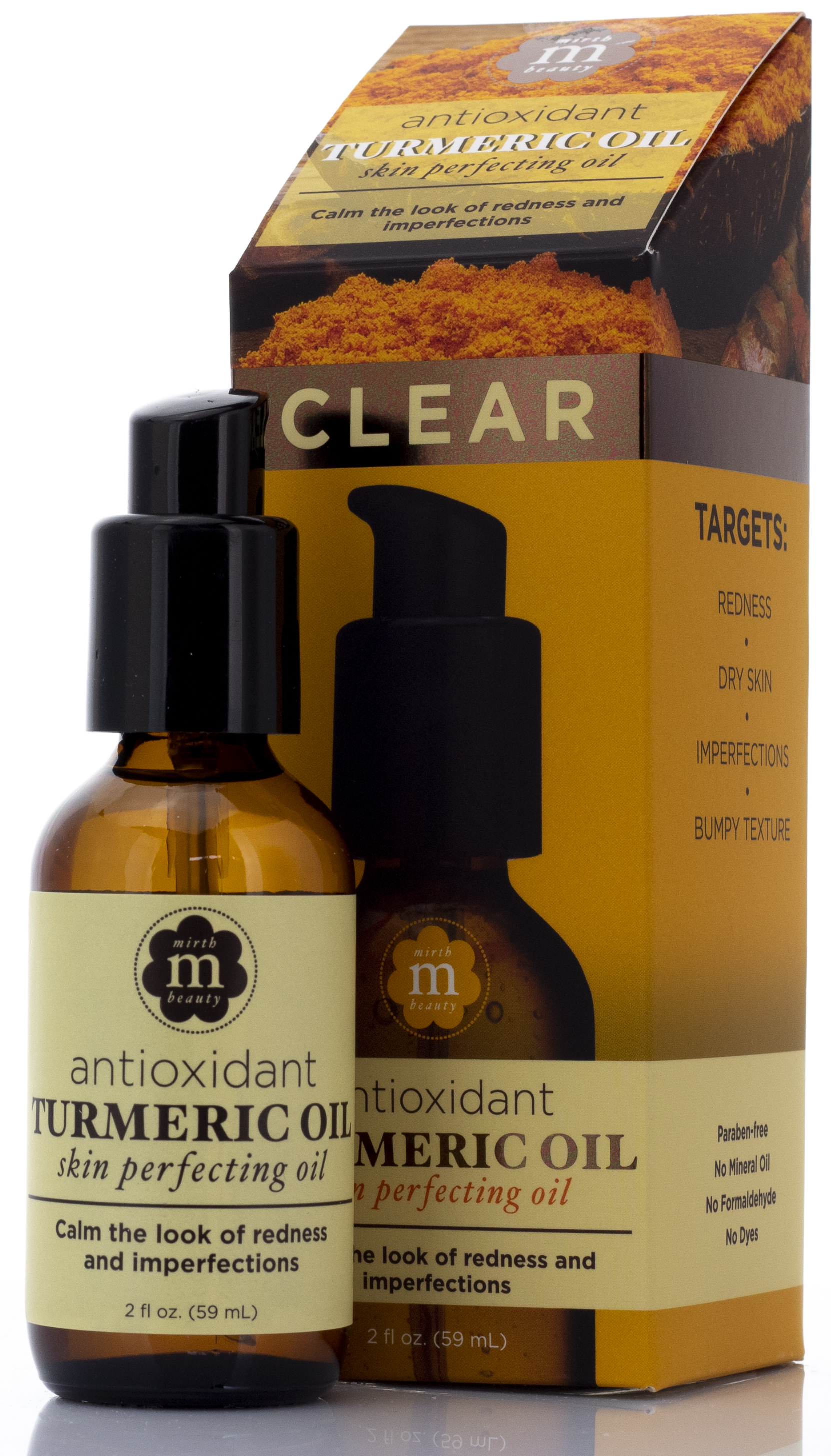Mirth Beauty Antioxidant Turmeric Oil Skin Perfecting Oil 2 Fl Oz (59mL