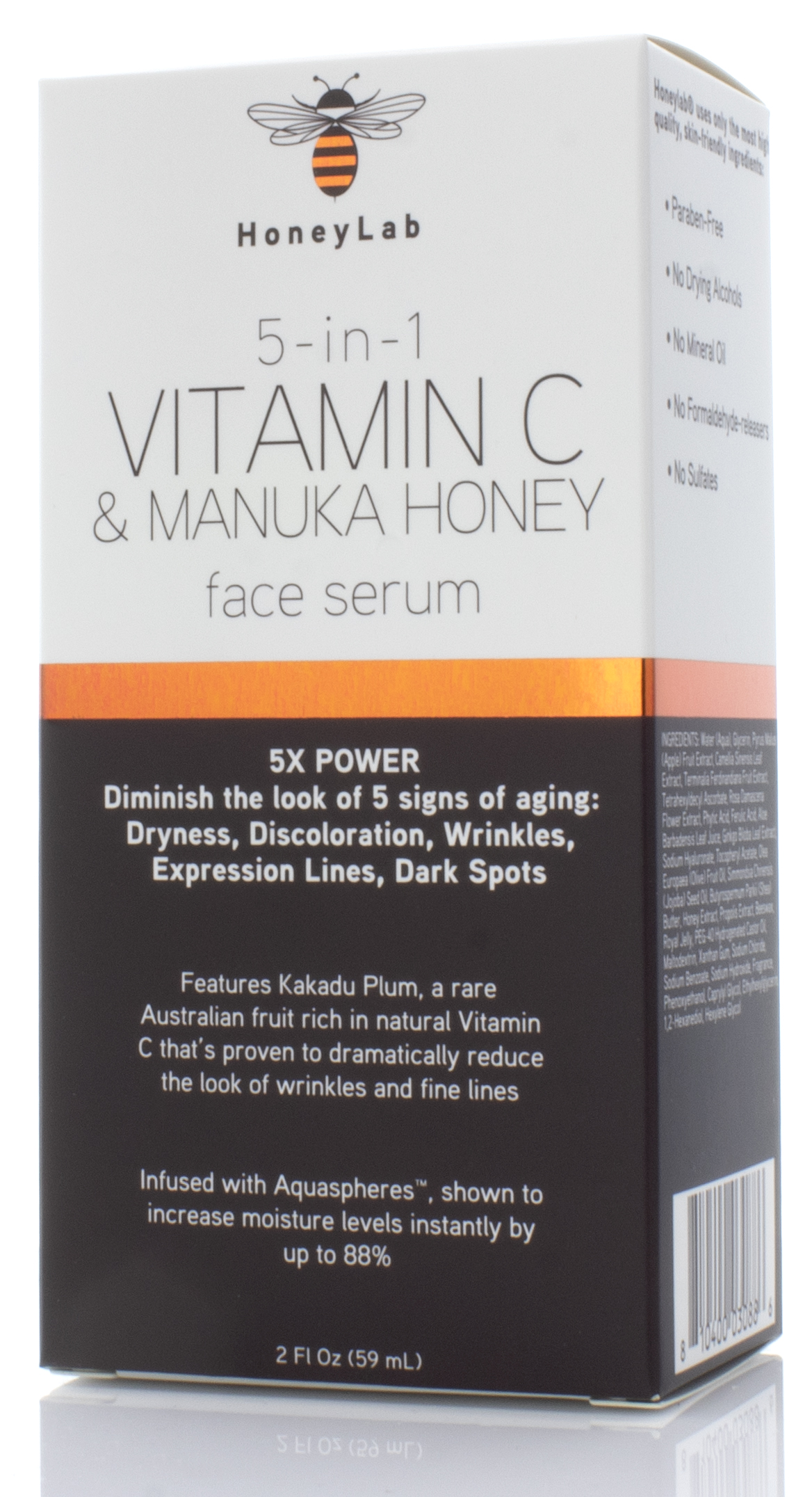 HoneyLab 5 in 1 Vitamin C & Manuka Honey Face Serum 2 Fl Oz (59mL ...