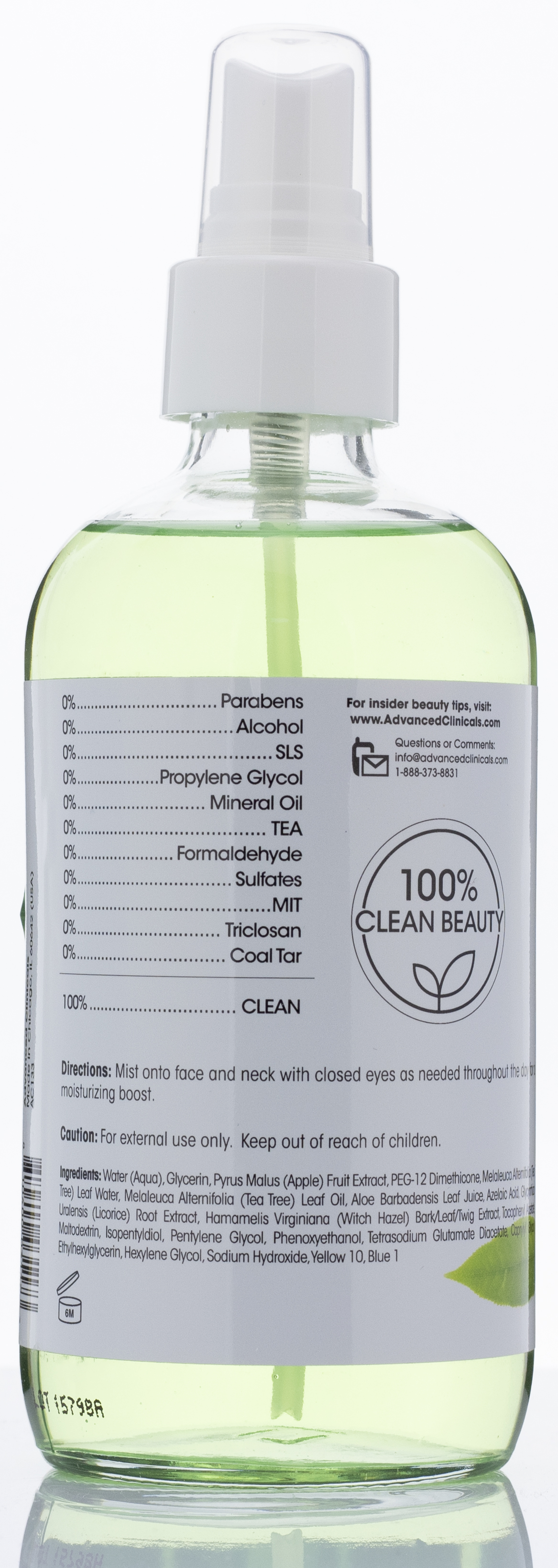 Advanced Clinicals Tea Tree Witch Hazel Oil Control Facial Mist 8 Fl Oz (237mL) 810400031173 eBay