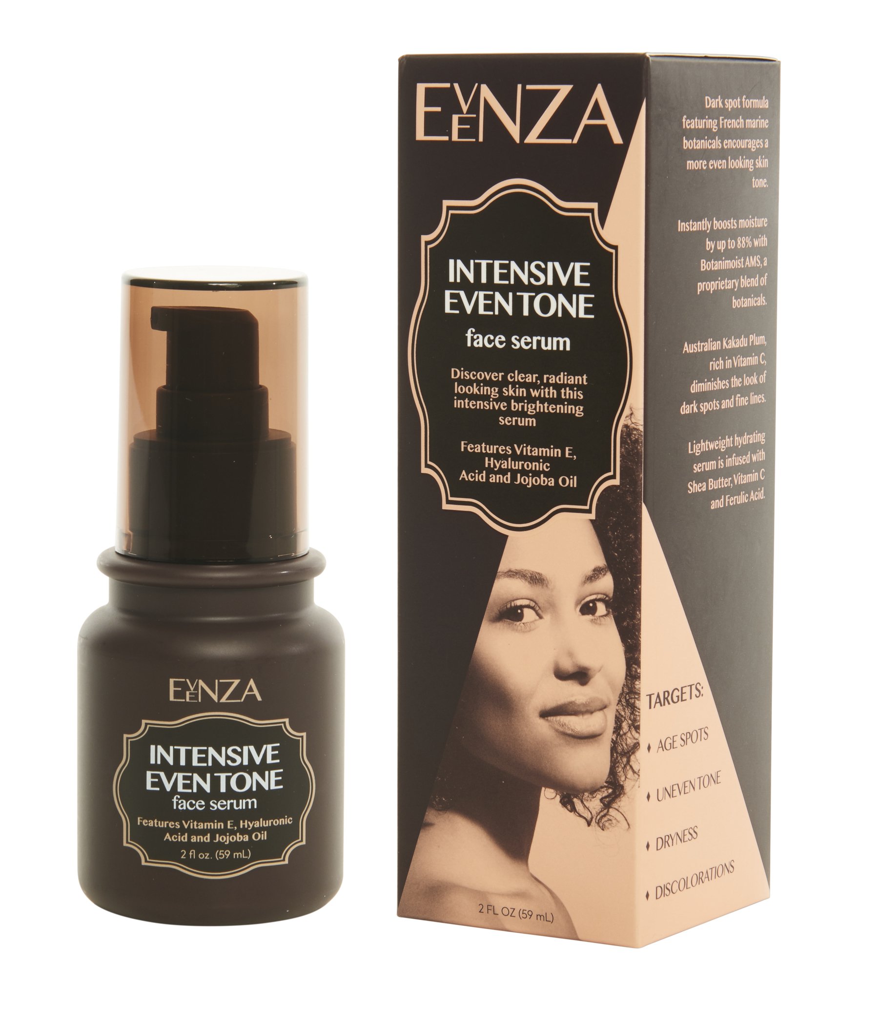 Evenza Intensive Even Tone Face Serum for Age Spots and Dark Spots 2oz