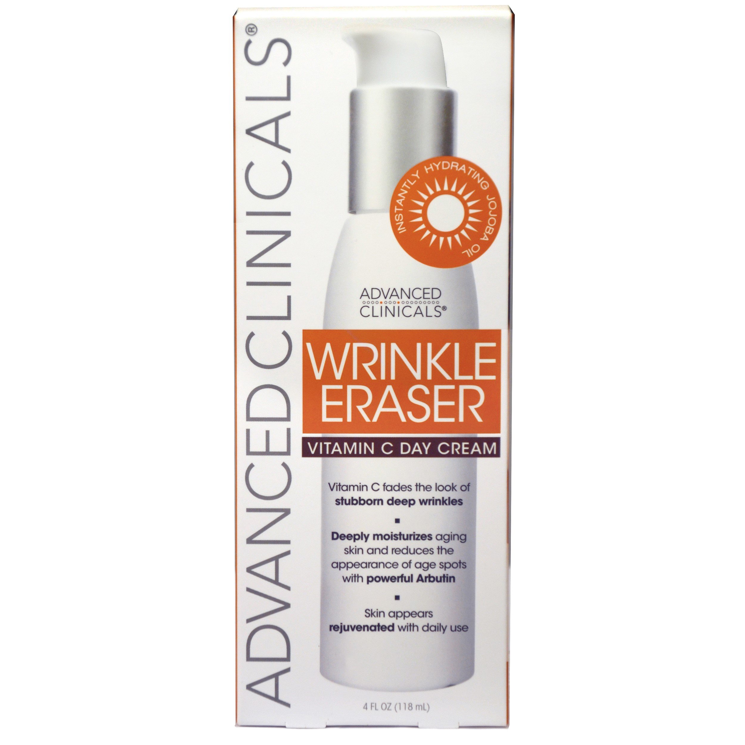 Advanced Clinicals Vitamin C Day Cream Wrinkle Eraser 4 Fl Oz (118mL