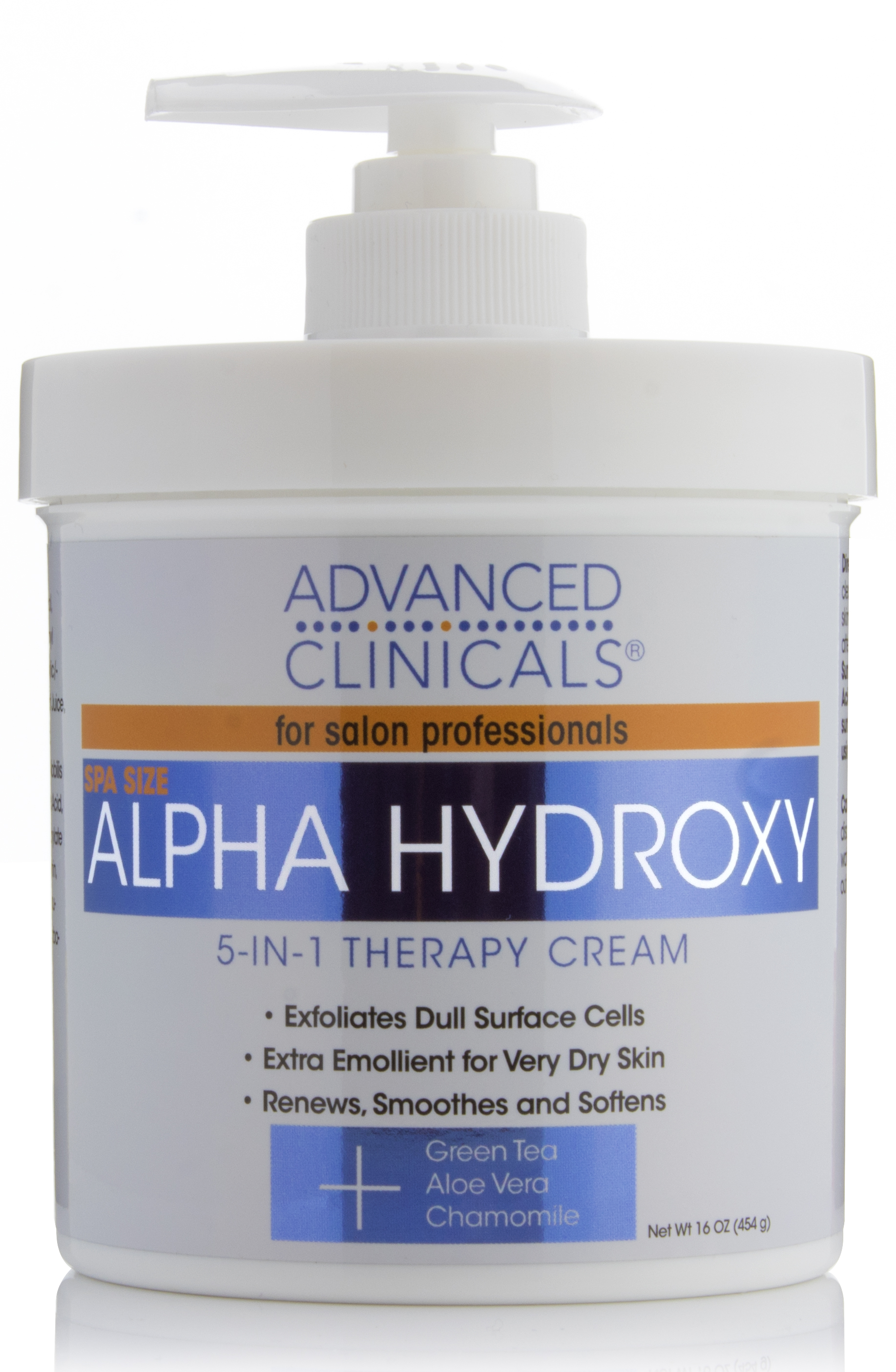 Advanced Clinicals AHA Alpha Hydroxy Acid 5 in 1 Therapy Cream 16 oz