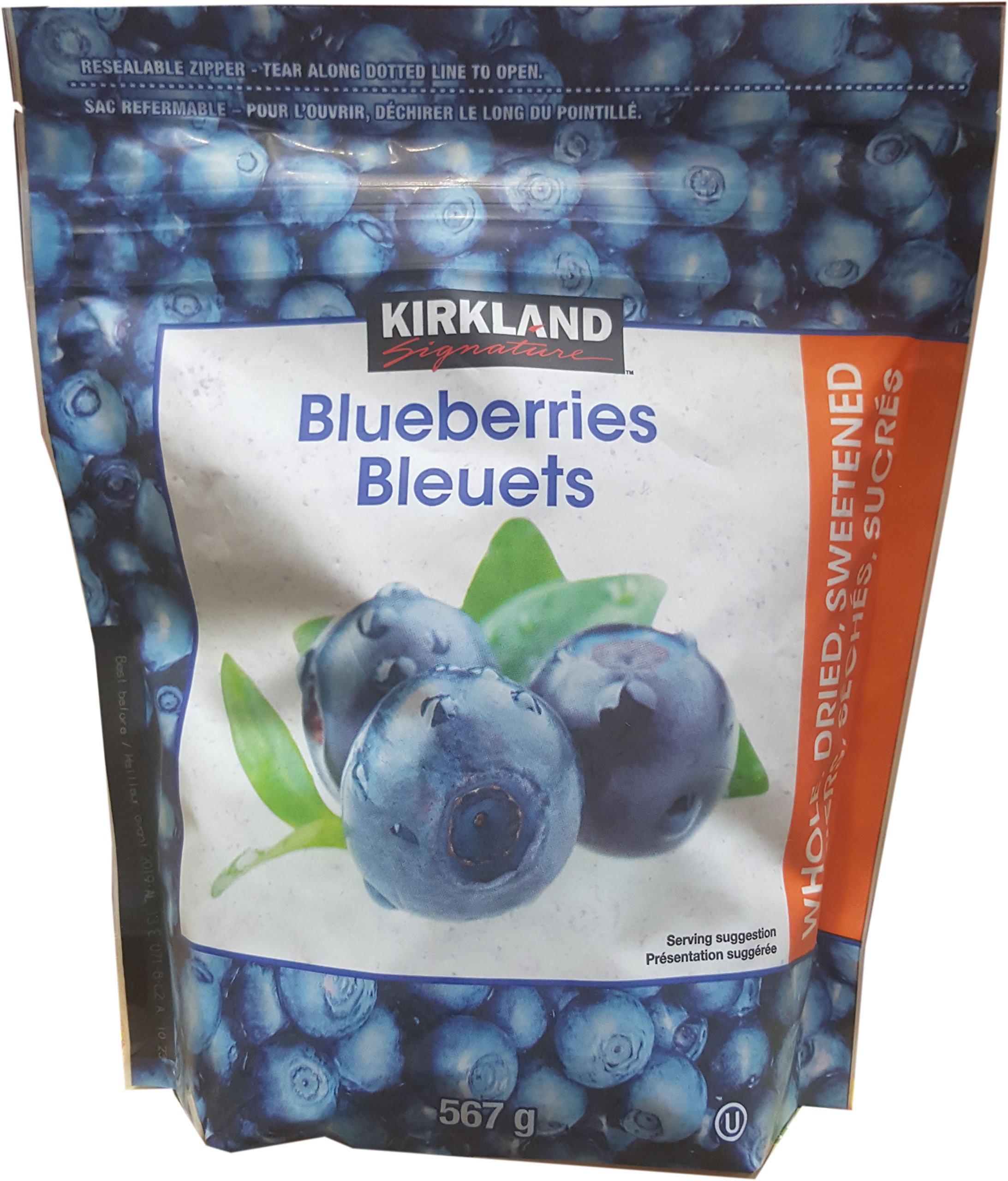 Kirkland Signature Dried Blueberries, 567g/20 oz., {Imported from