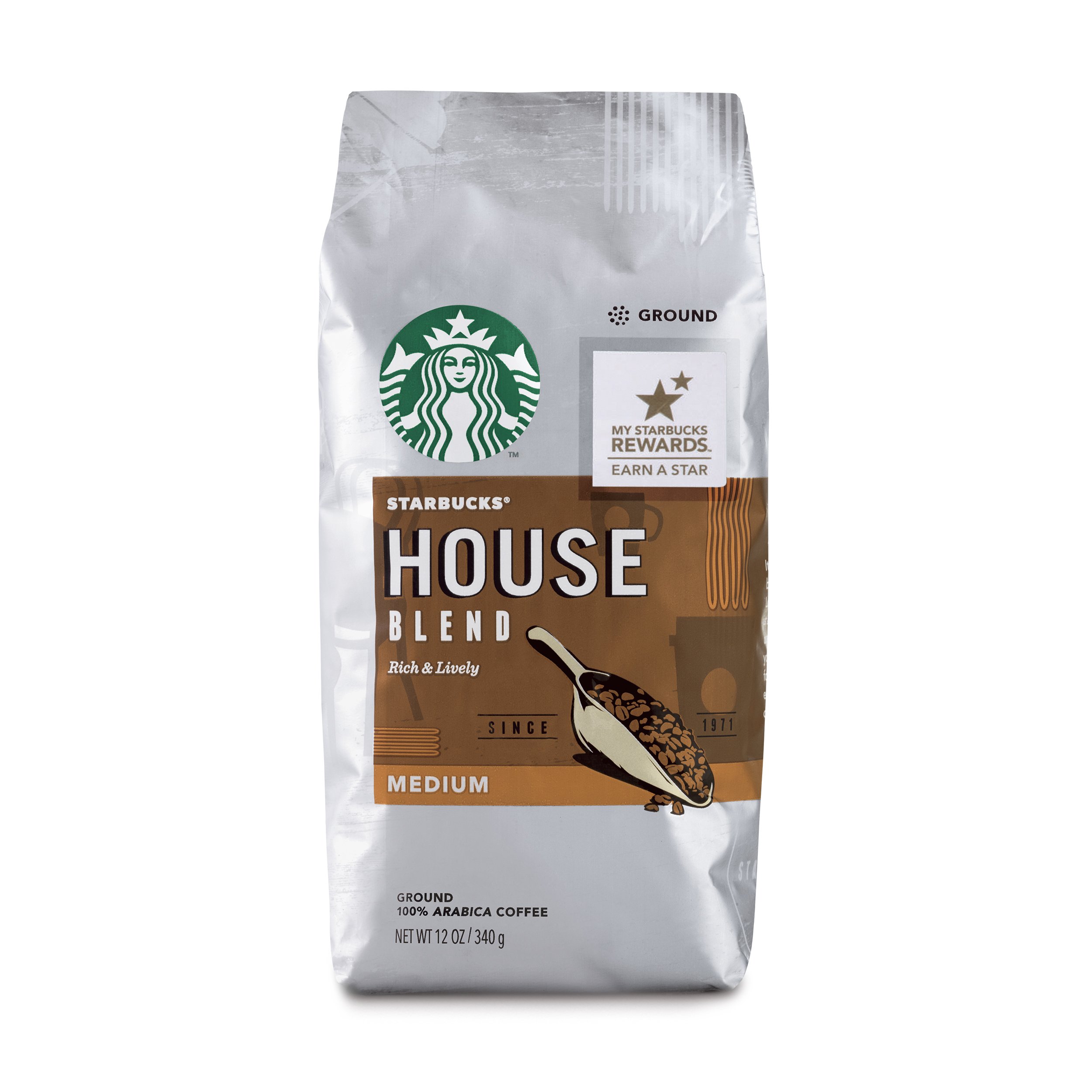 Starbucks Medium House Blend Ground Coffee, 340g/12oz