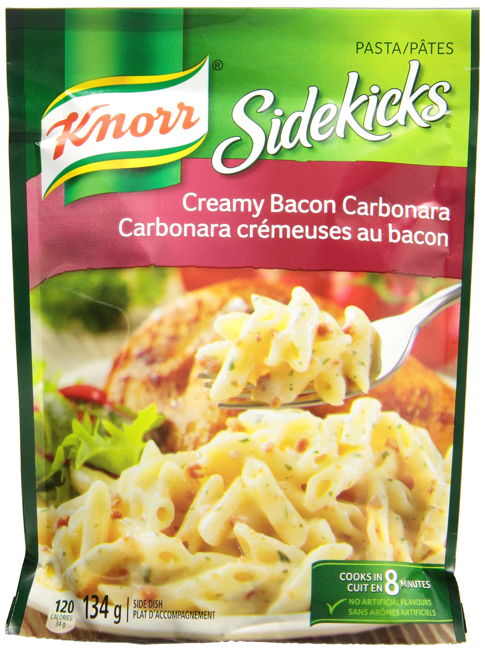Knorr Sidekicks Creamy Bacon Carbonara Pasta 134g/4.72 Ounces 8 ct