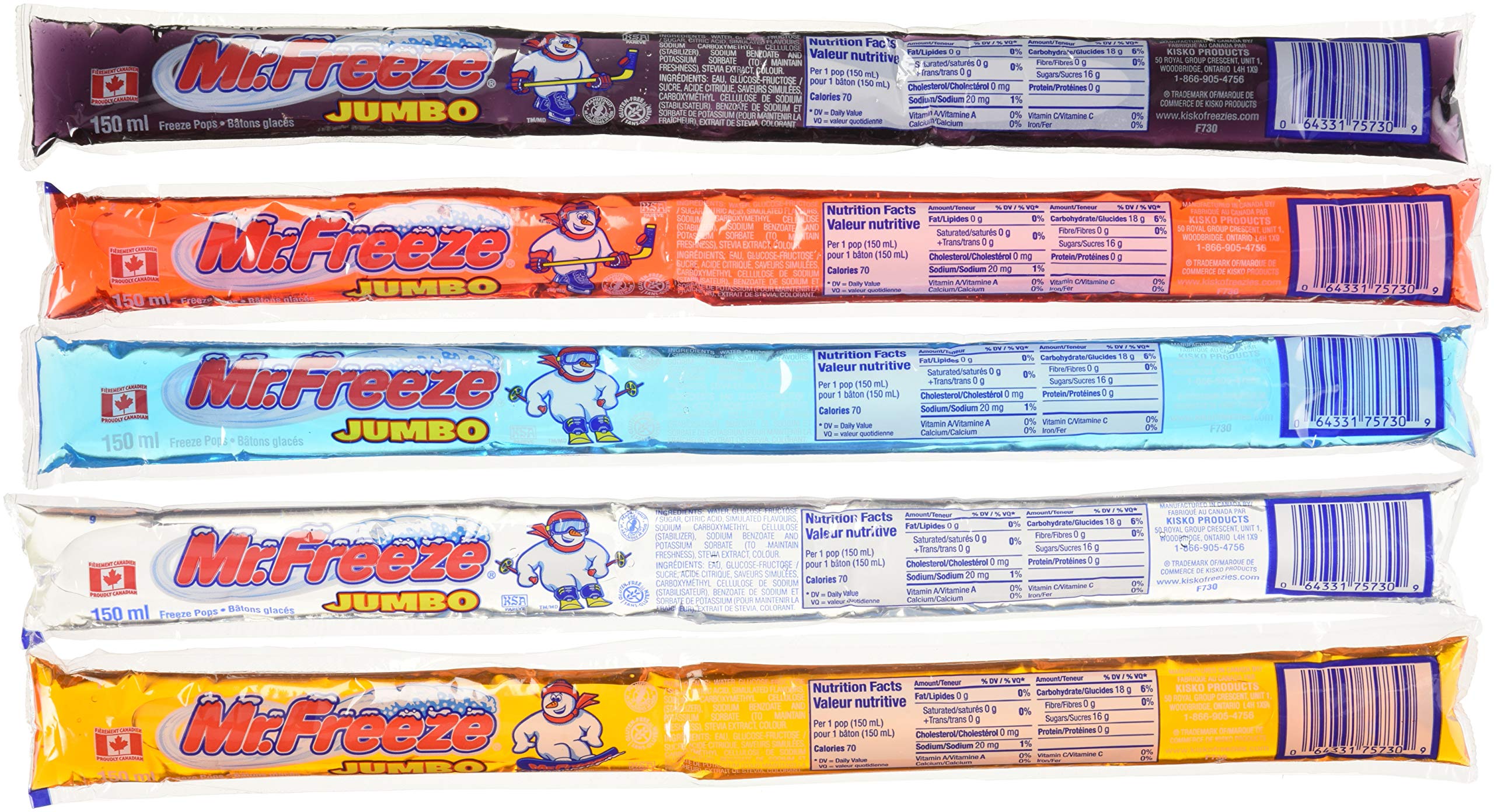 Mr. Freeze Jumbo Ice Pops - 150ml/5.07oz, 35 pack | eBay