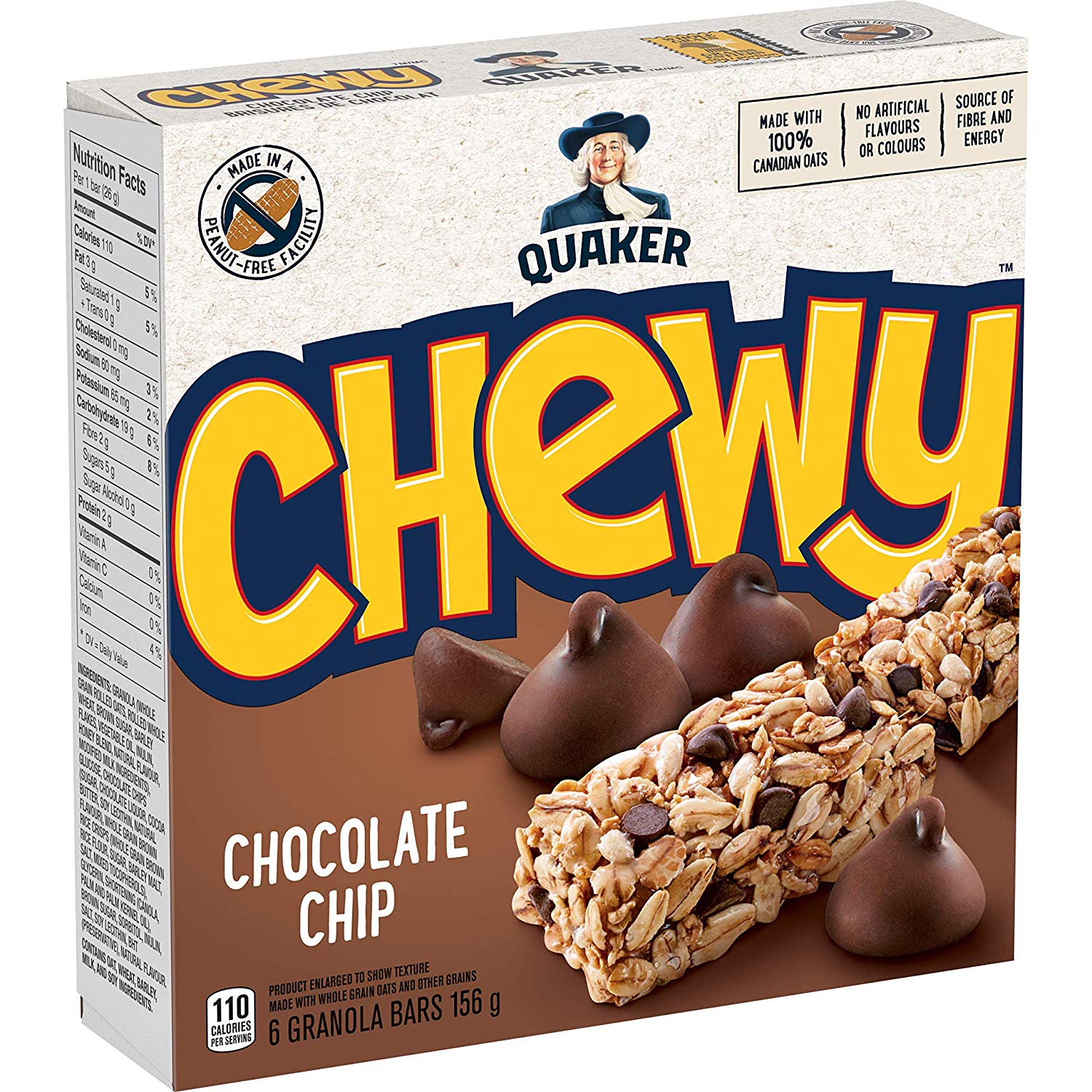 Quaker Chewy Chocolate Chip, 6 Bar Pack (Pack of 12) {Imported from ...