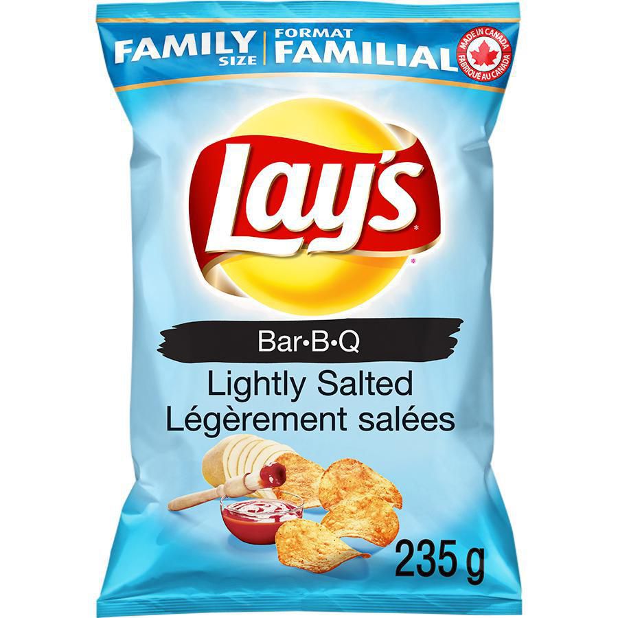 Lay's Barbecue Lightly Salted Potato Chips, 235g/8.3 oz., {Imported