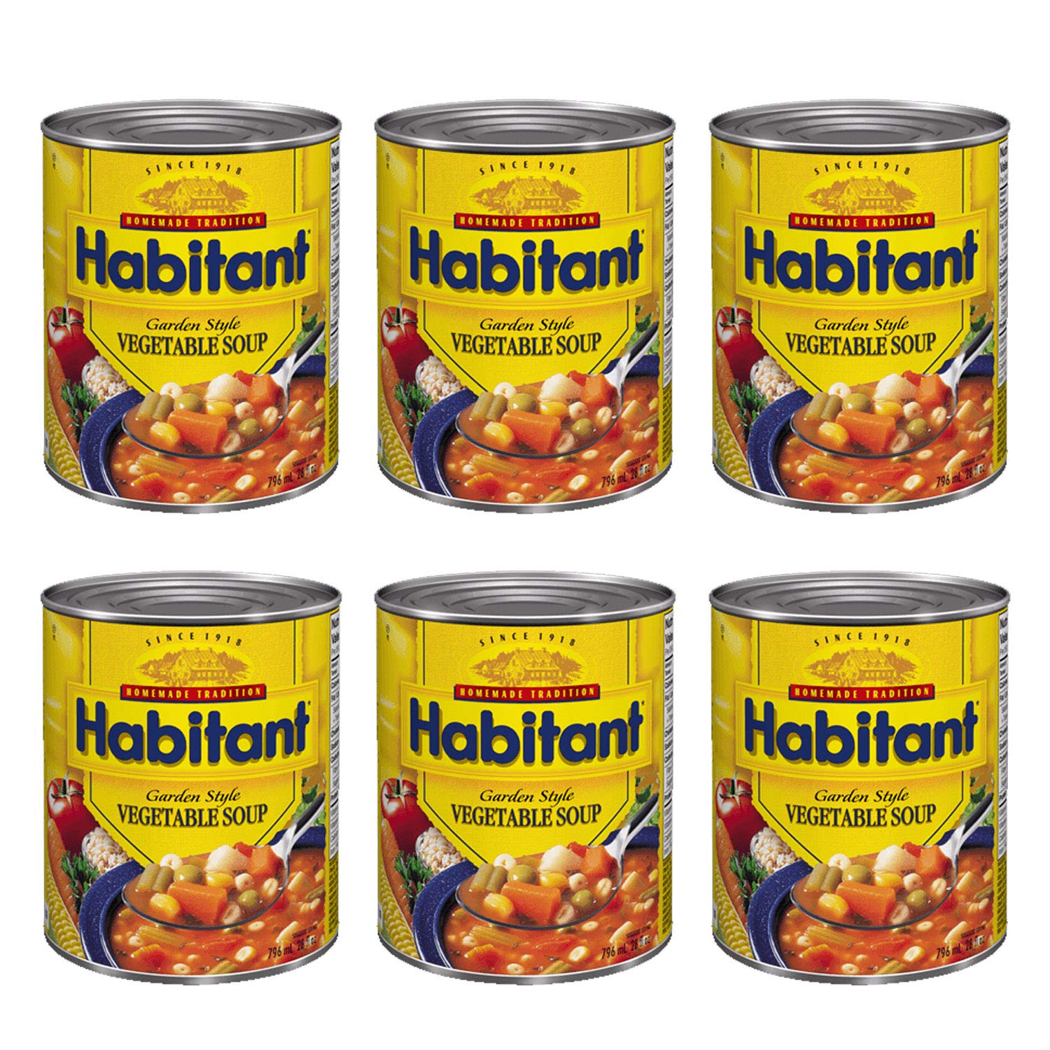 Habitant Garden Style Vegetable Soup 796ml/28 fl. oz. 6pk{Imported