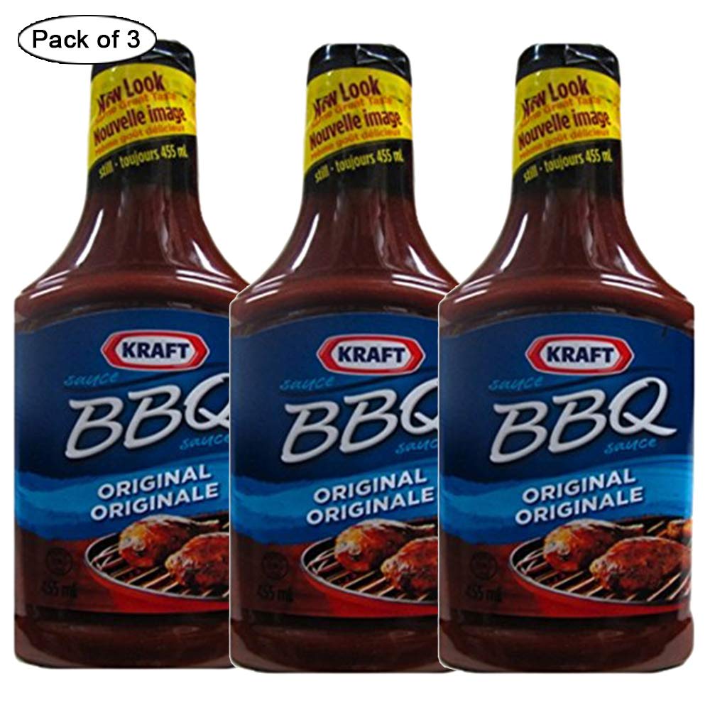 Kraft Barbecue Sauce Original (Pack of 3) 455g/ 16 oz., {Imported from ...