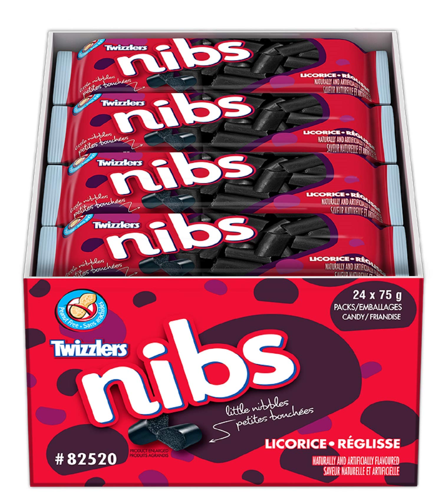 TWIZZLERS Black Licorice Candy, Nibs, 24ct/75g bags, (Imported from Canada) 56600425200 eBay