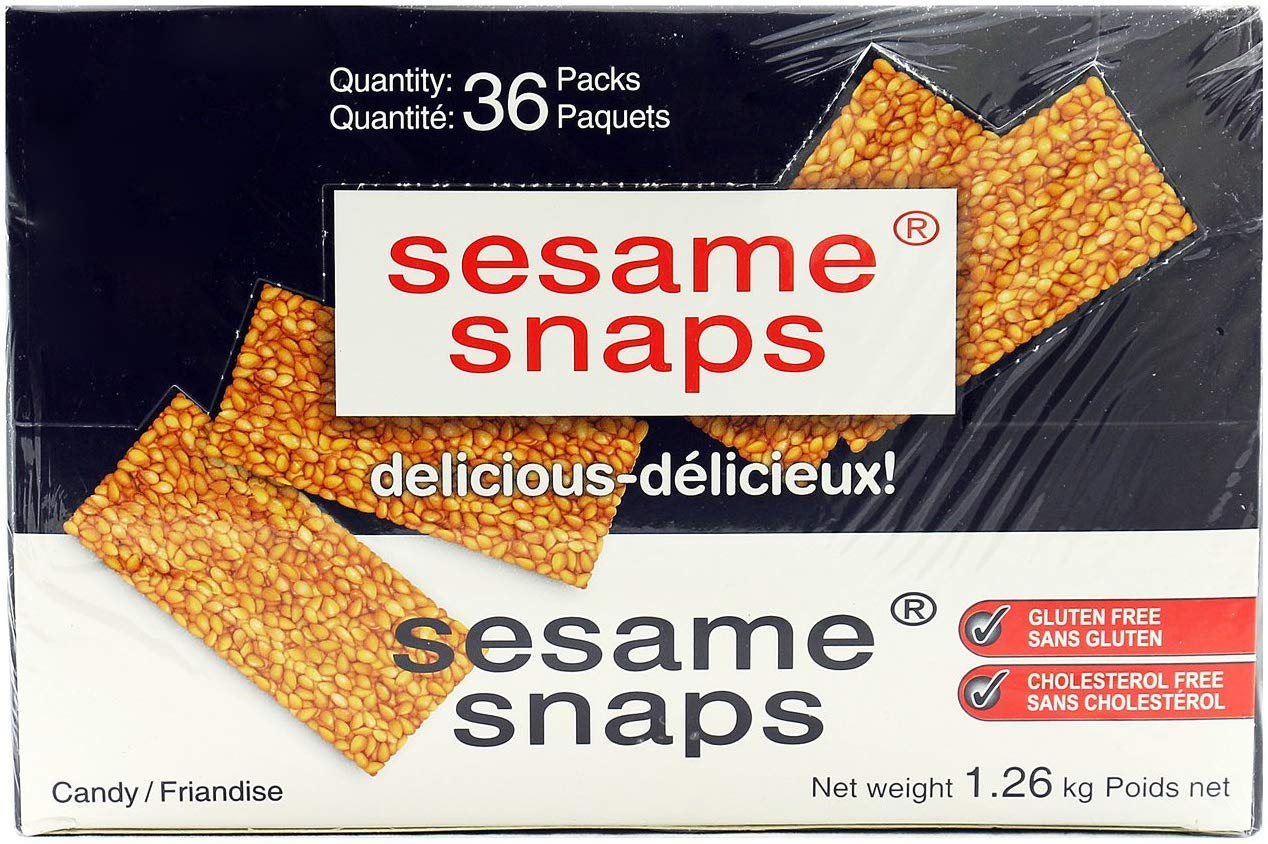 Sesame Snaps Candy (36pk X 35g), 1.26kg/2.8 lbs., {Imported from Canada