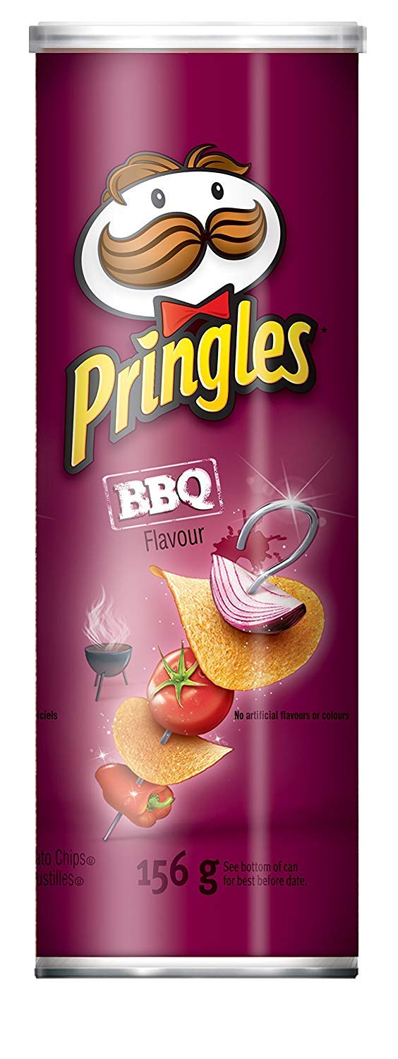 Pringles BBQ Flavor Potato Chips, 156g/5.5 oz., {Imported from Canada ...