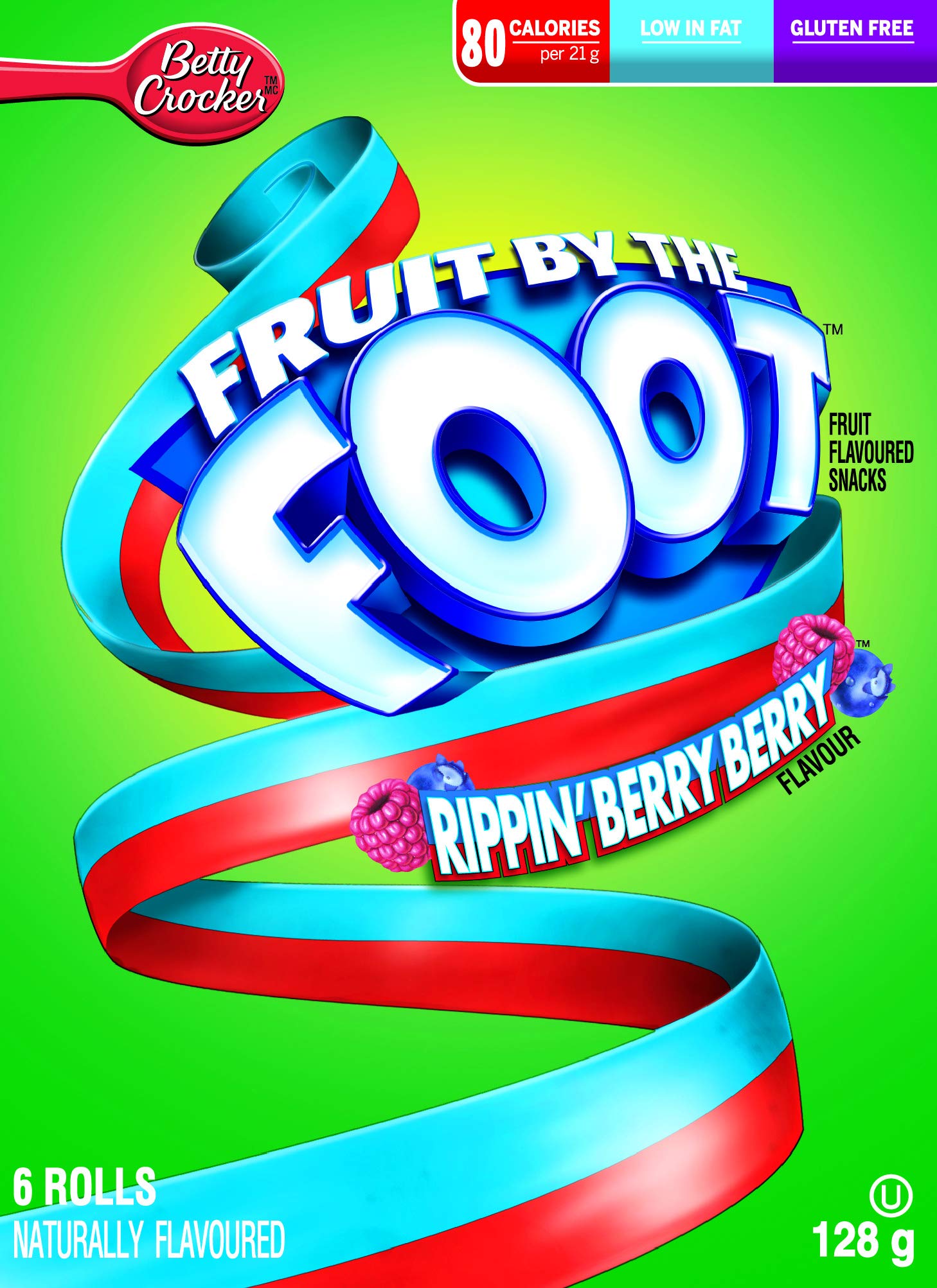 Betty Crocker Fruit by The Foot Rippin Berry Berry, 6ct, 128g/4.5oz