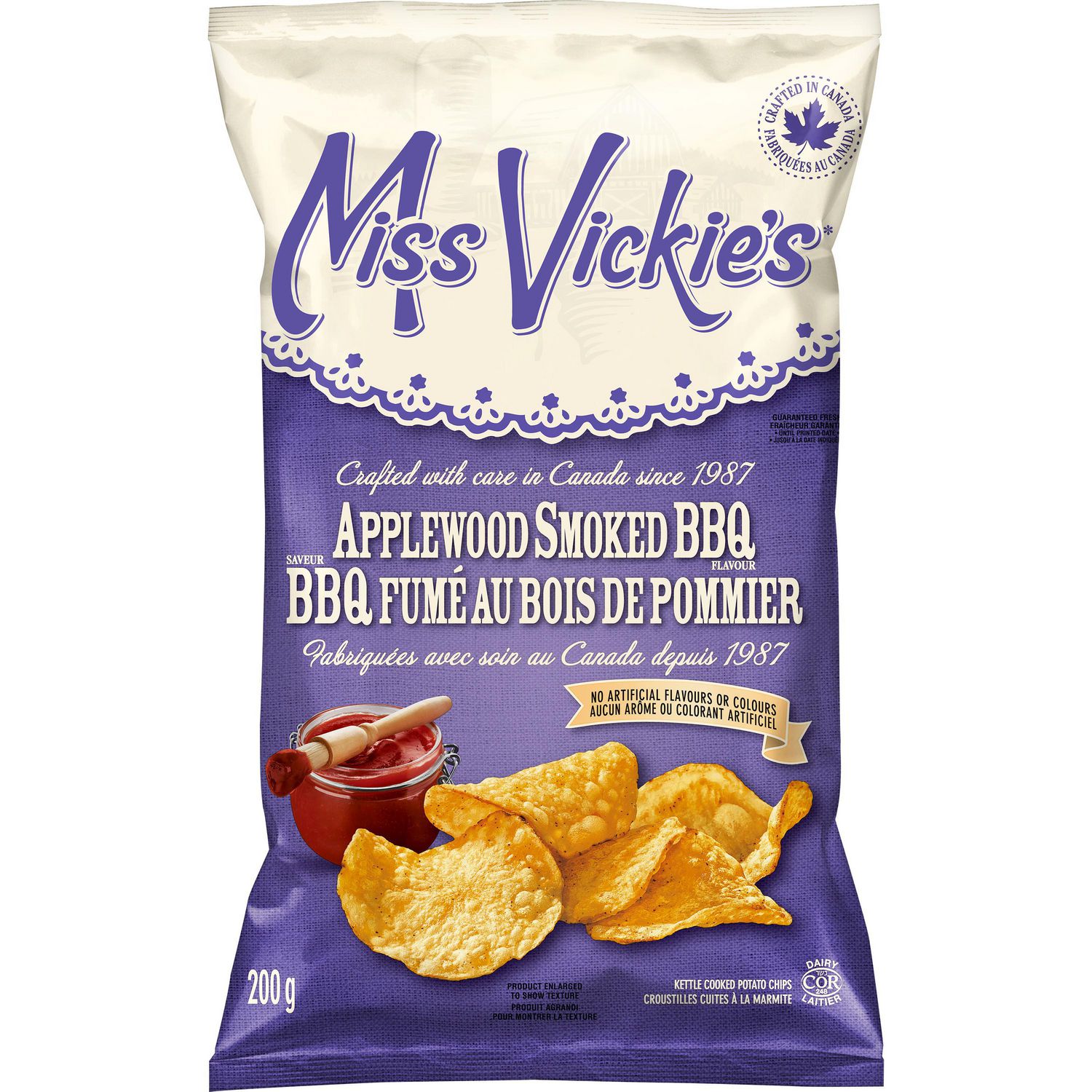 Miss Vickie's Kettle Cooked Applewood Smoked BBQ Chips 200g/7.1 oz