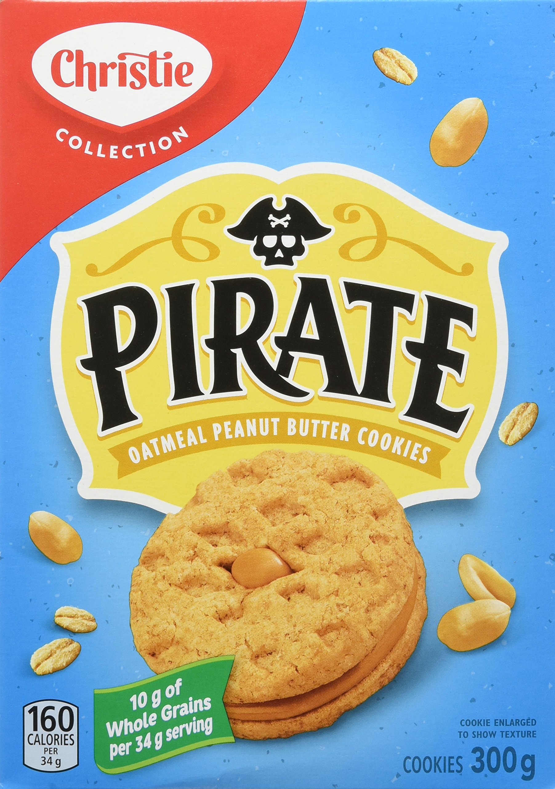 Pirate Oatmeal Peanut Butter Cookies 300g/10.6oz {Imported from