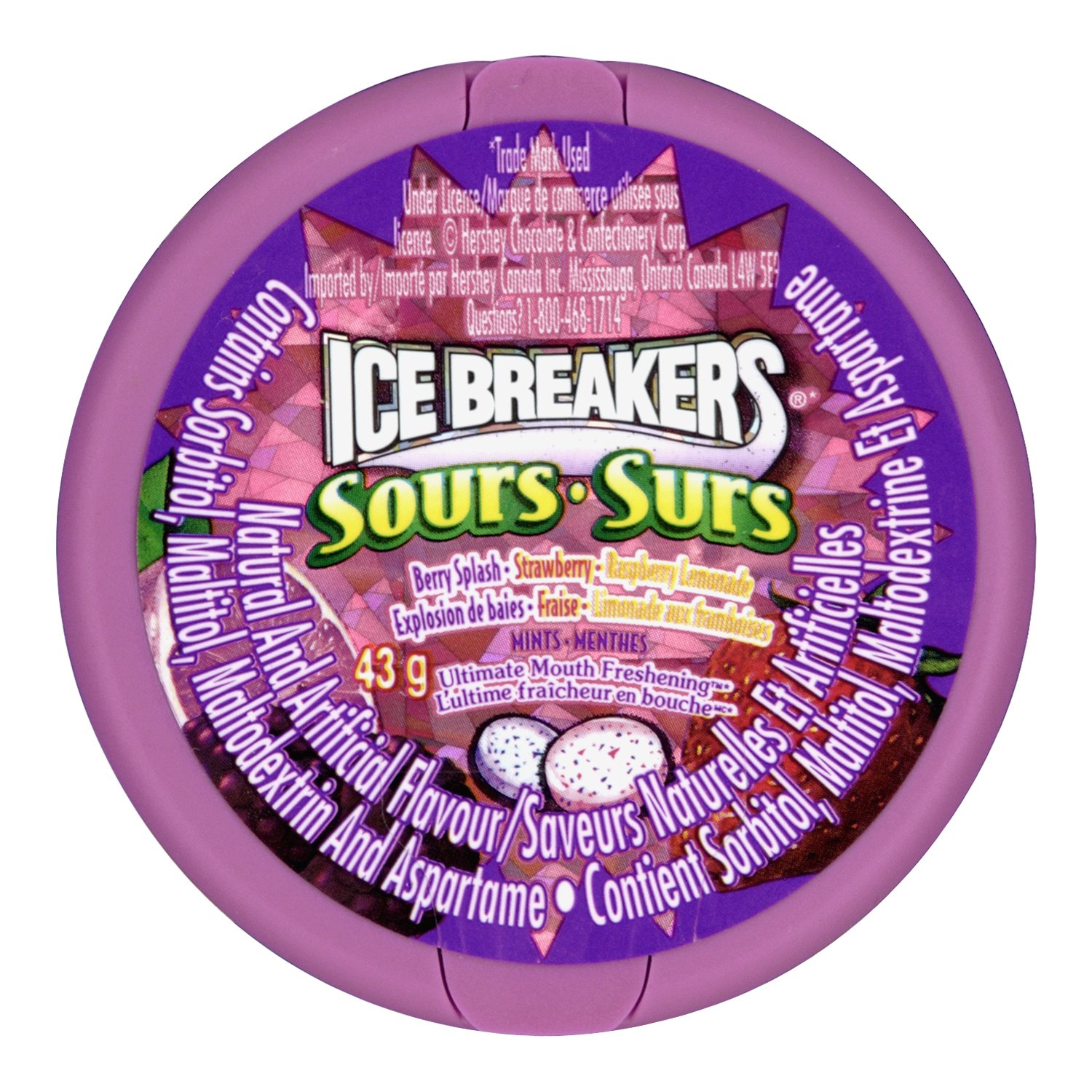 Ice Breakers Sours, Mints, Strawberry, Berry Splash, Cherry, 6ct
