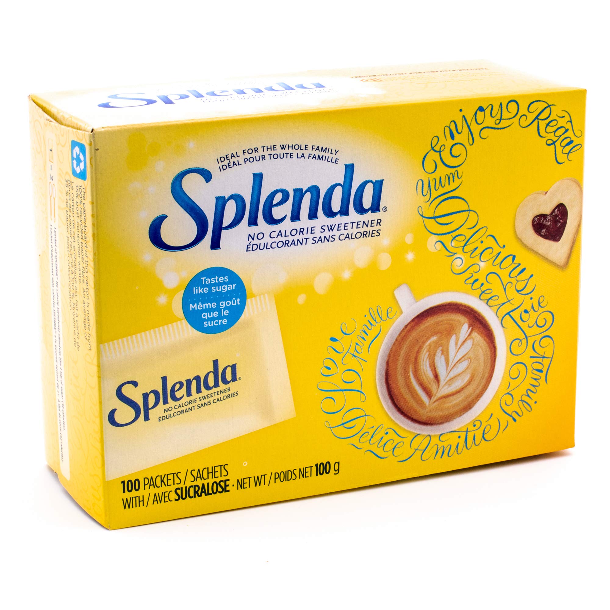 SPLENDA Sweetener Packets, (100pk),100g/3.5 oz. {Imported from Canada
