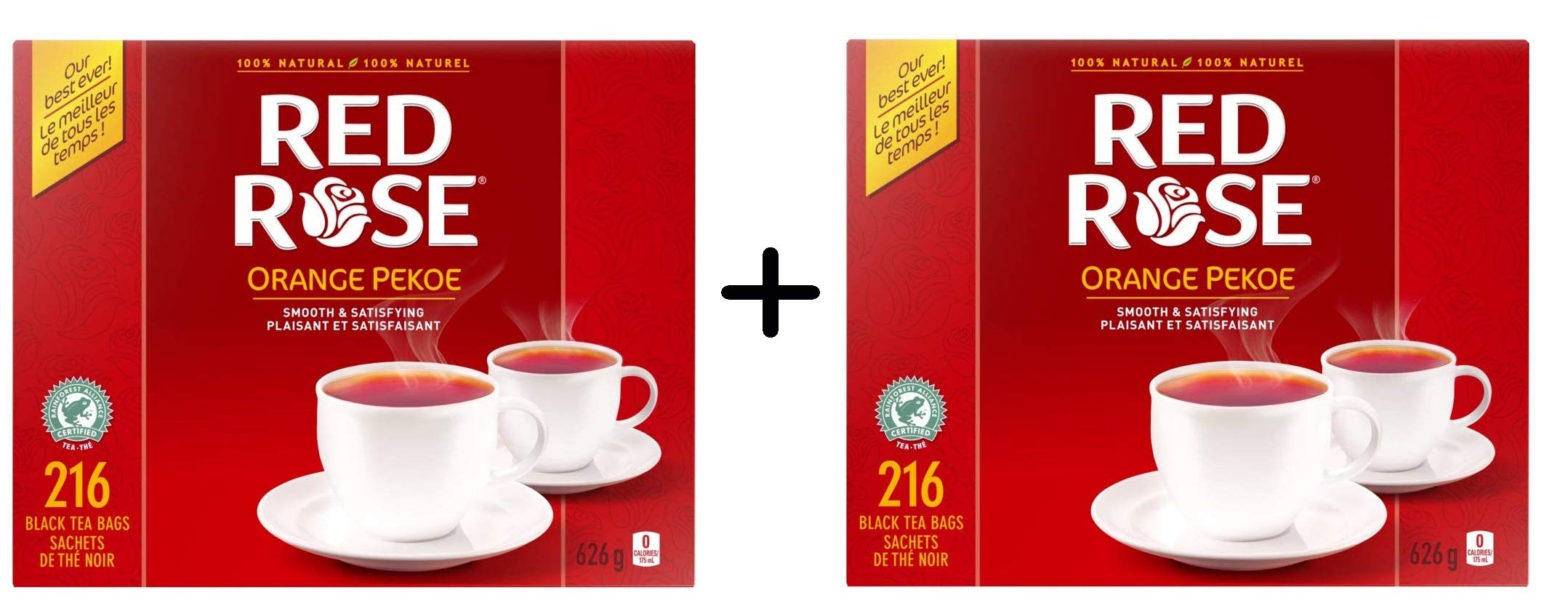 Red Rose Tea Orange Pekoe 216 PC (432 Count) {Imported from Canada