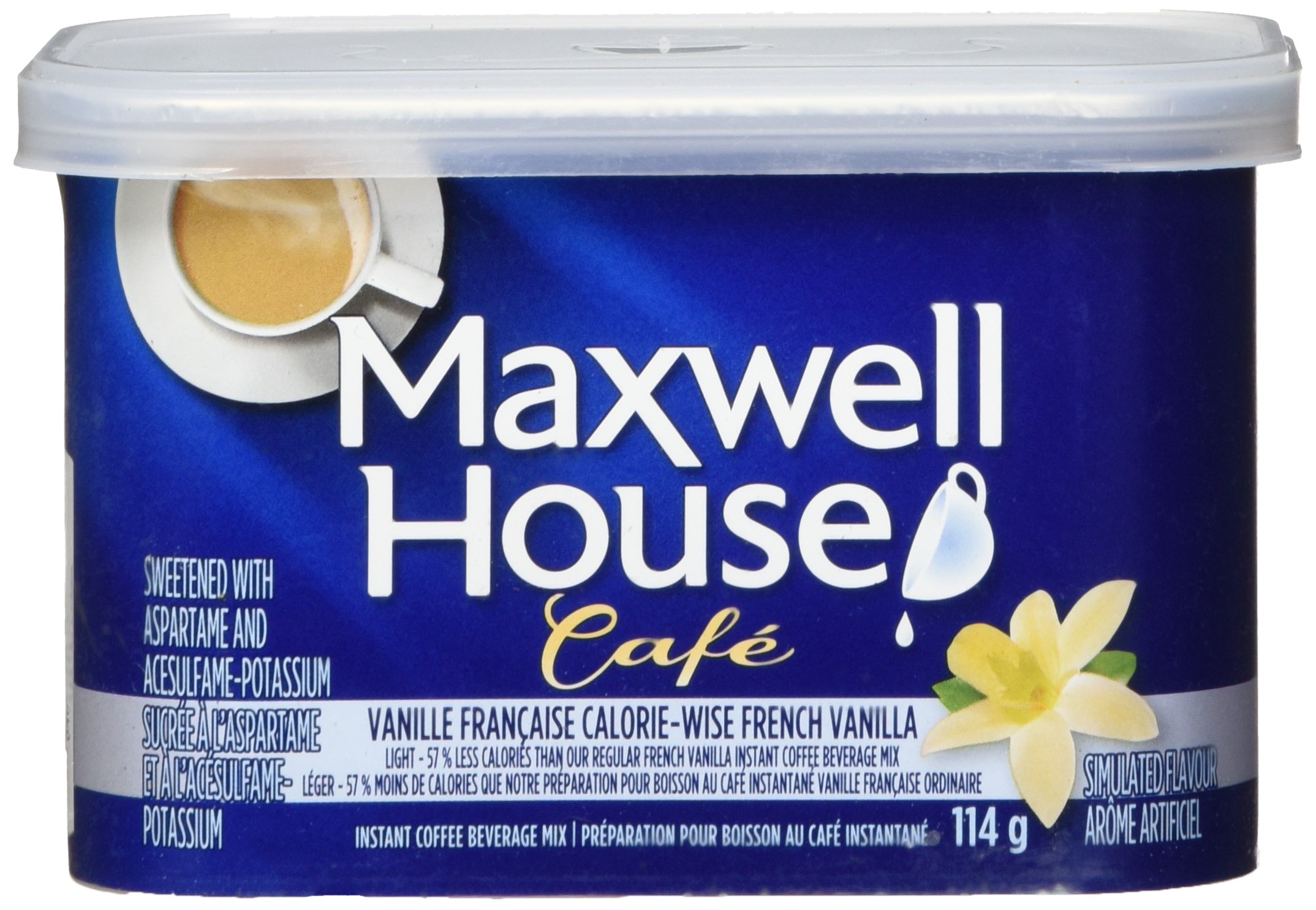 MAXWELL HOUSE Café CalorieWise French Vanilla Instant Coffee 114 grams