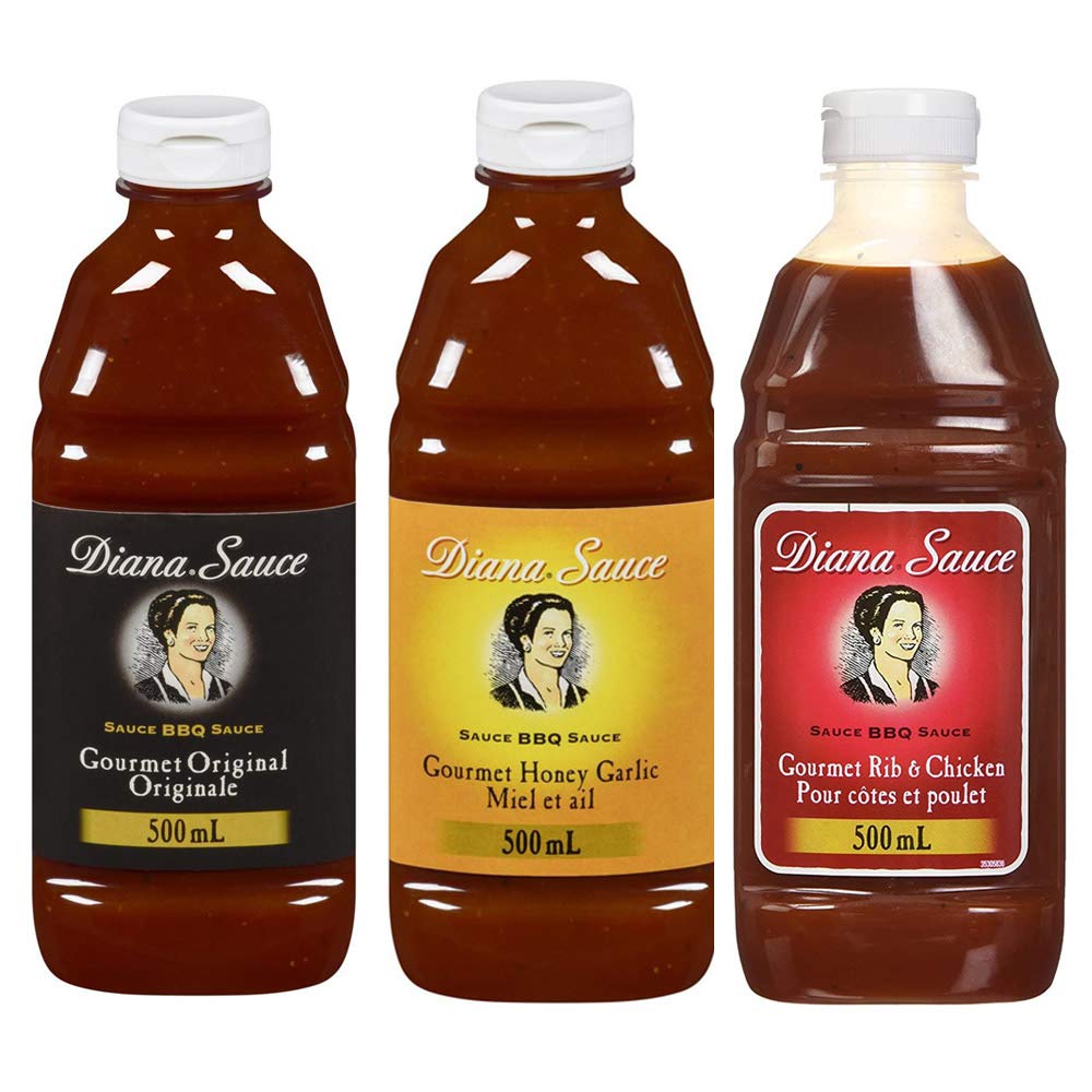 Diana Sauce Gourmet Original, Honey Garlic, Rib & Chicken, 500ml each