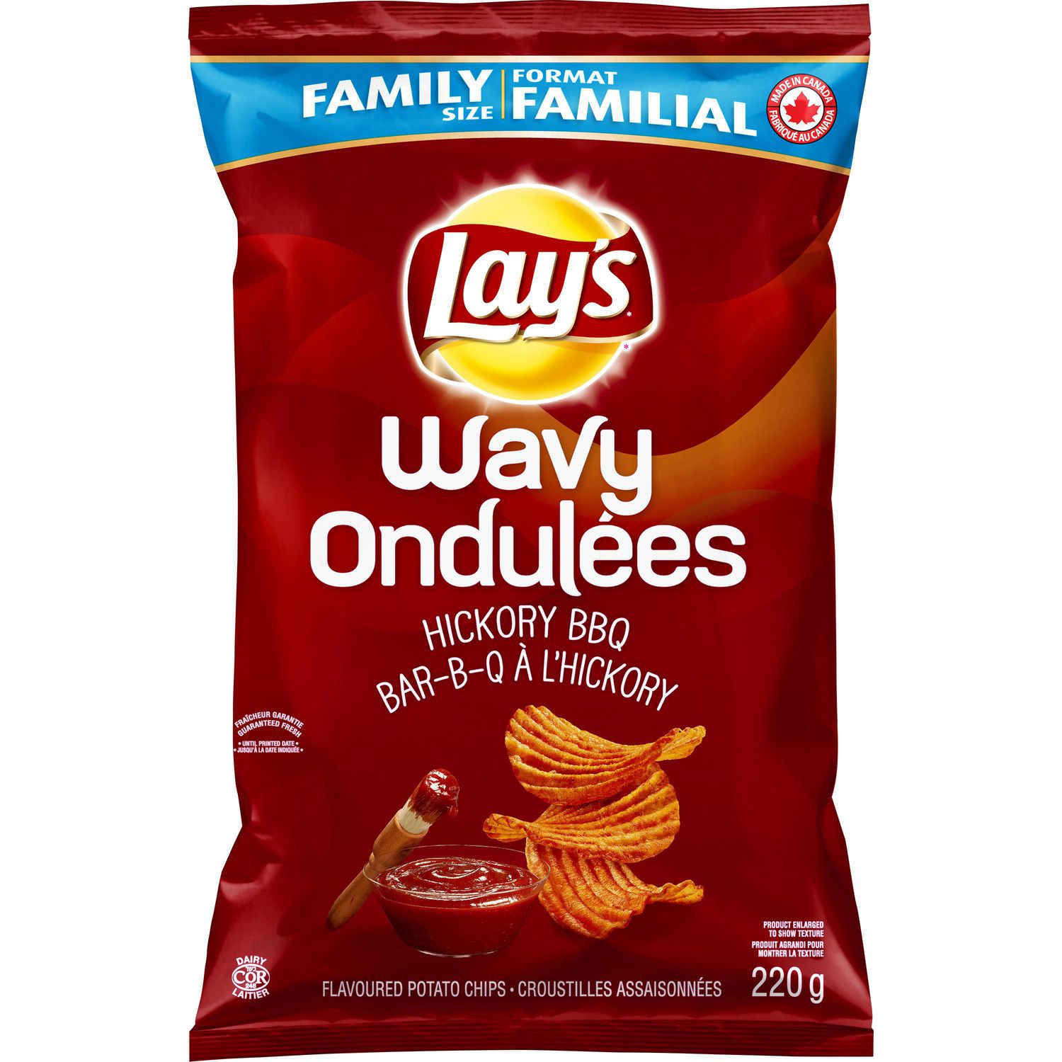 Lay's Potato Chips Wavy Hickory BBQ, 220g/7.8 oz., {Imported from ...